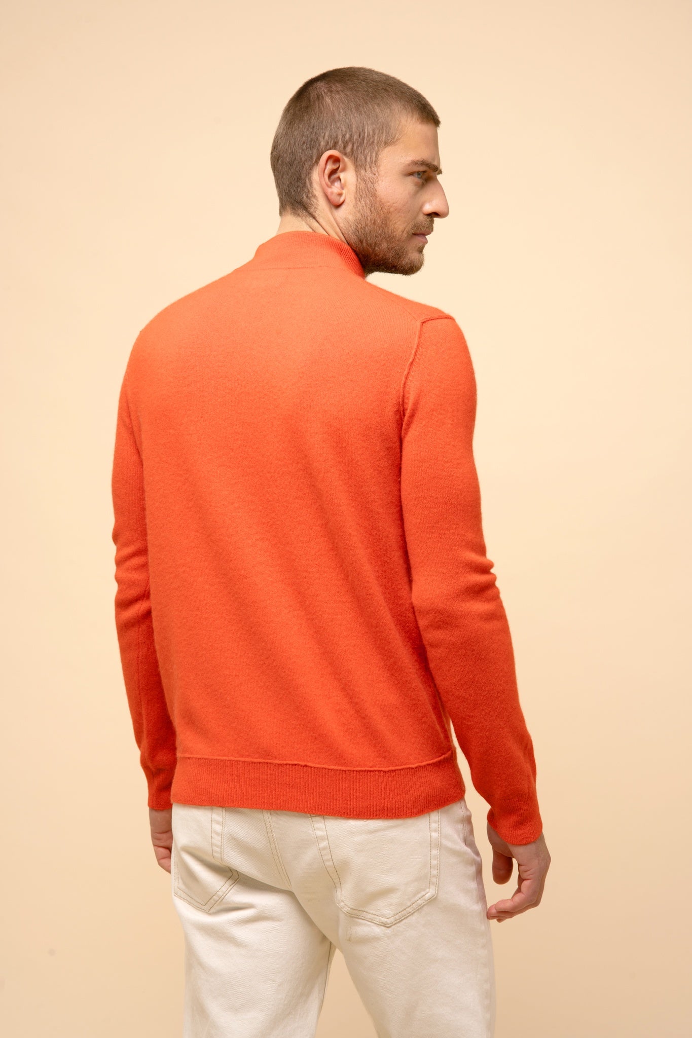 NOUR pull col camionneur orange