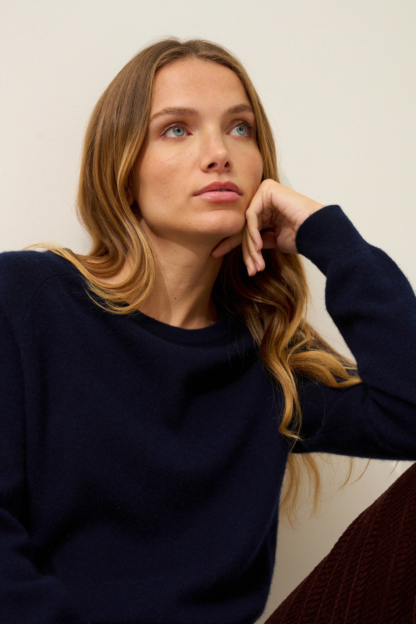 OLAVE pull col bateau navy