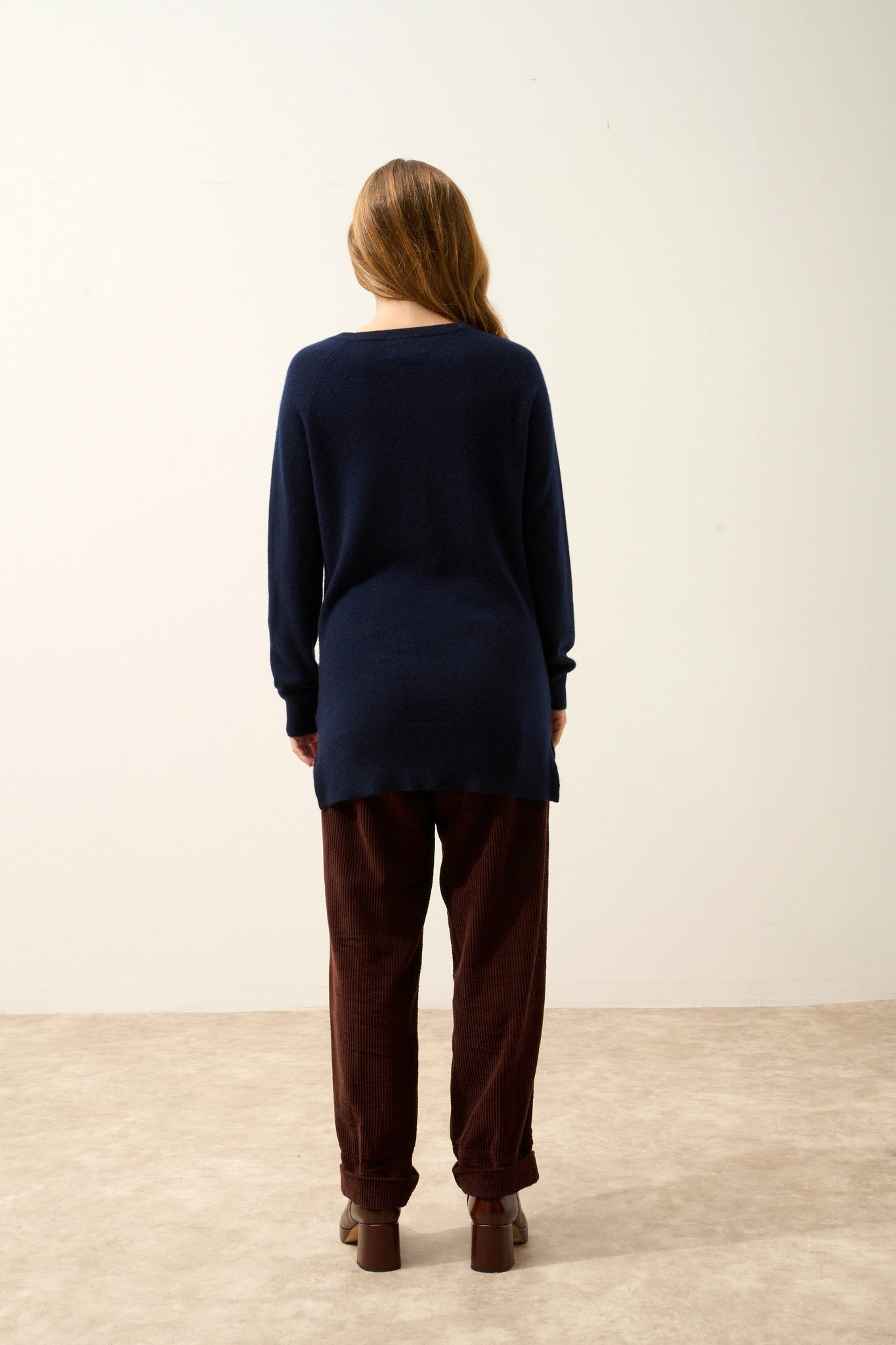 OLAVE pull col bateau navy