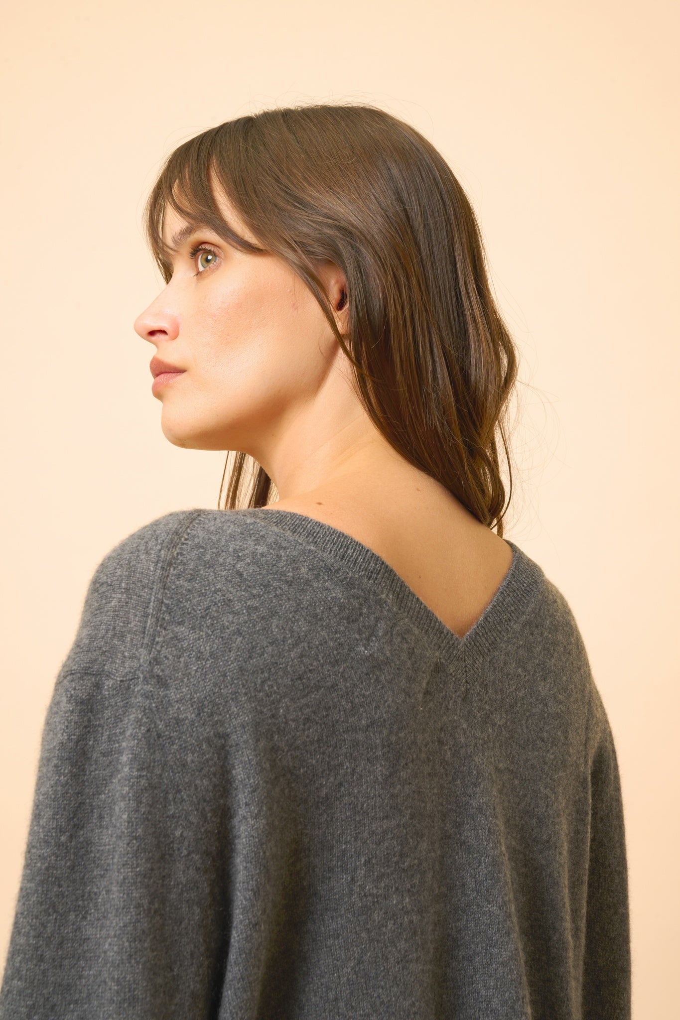 OPAL pull col v anthracite chiné