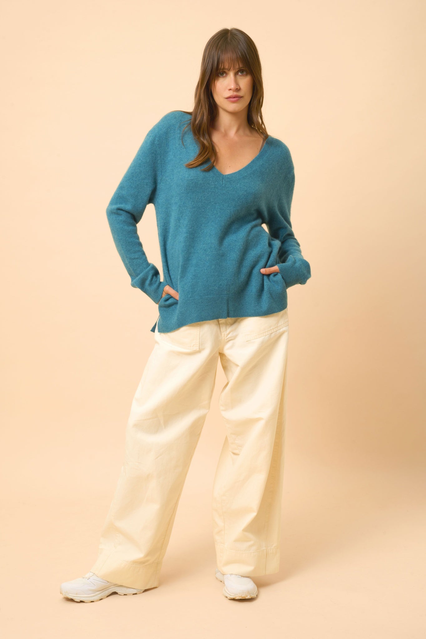 OPAL pull col v canard chiné