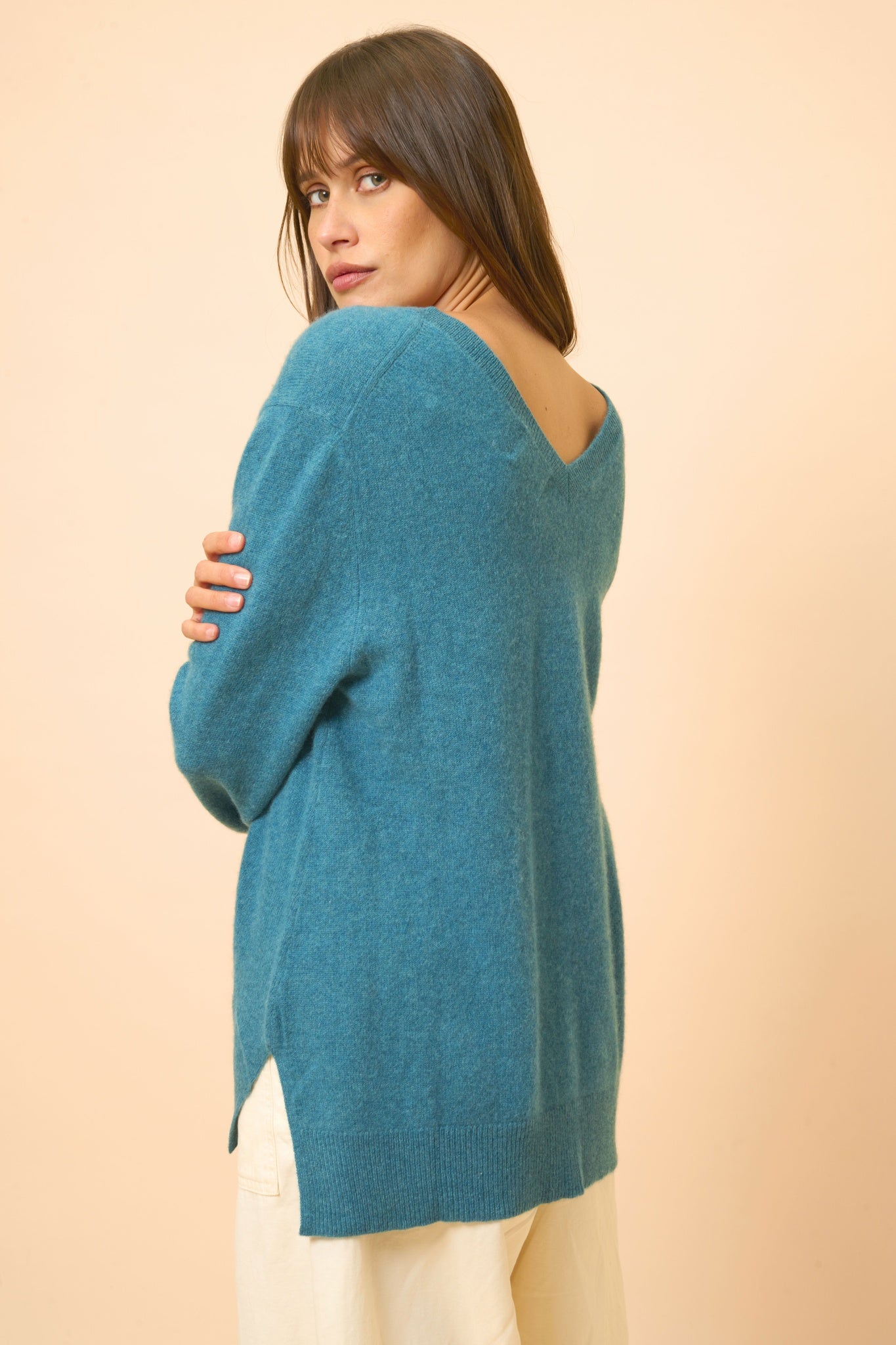 OPAL pull col v canard chiné