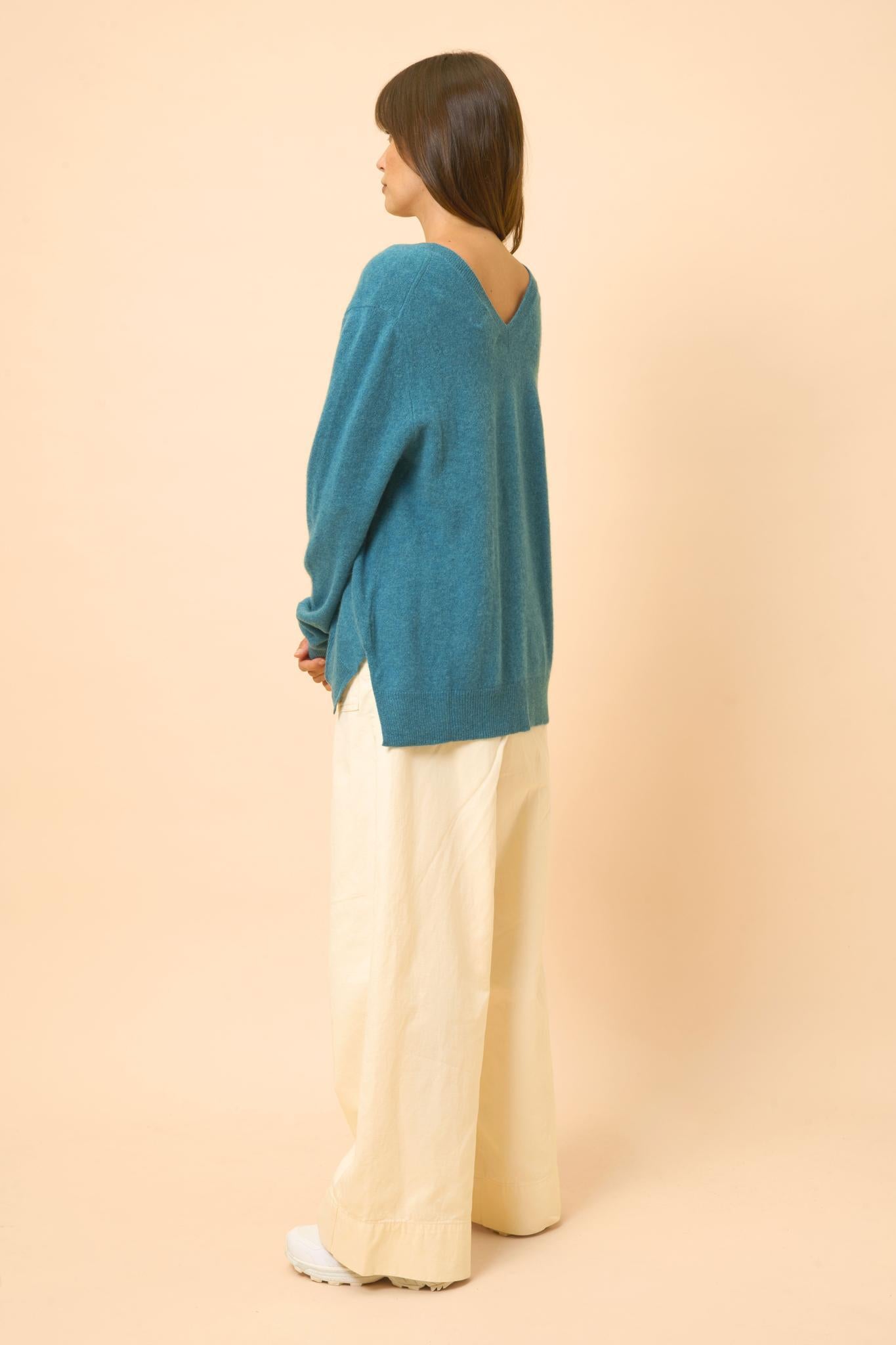 OPAL v-neck sweater mottled duck