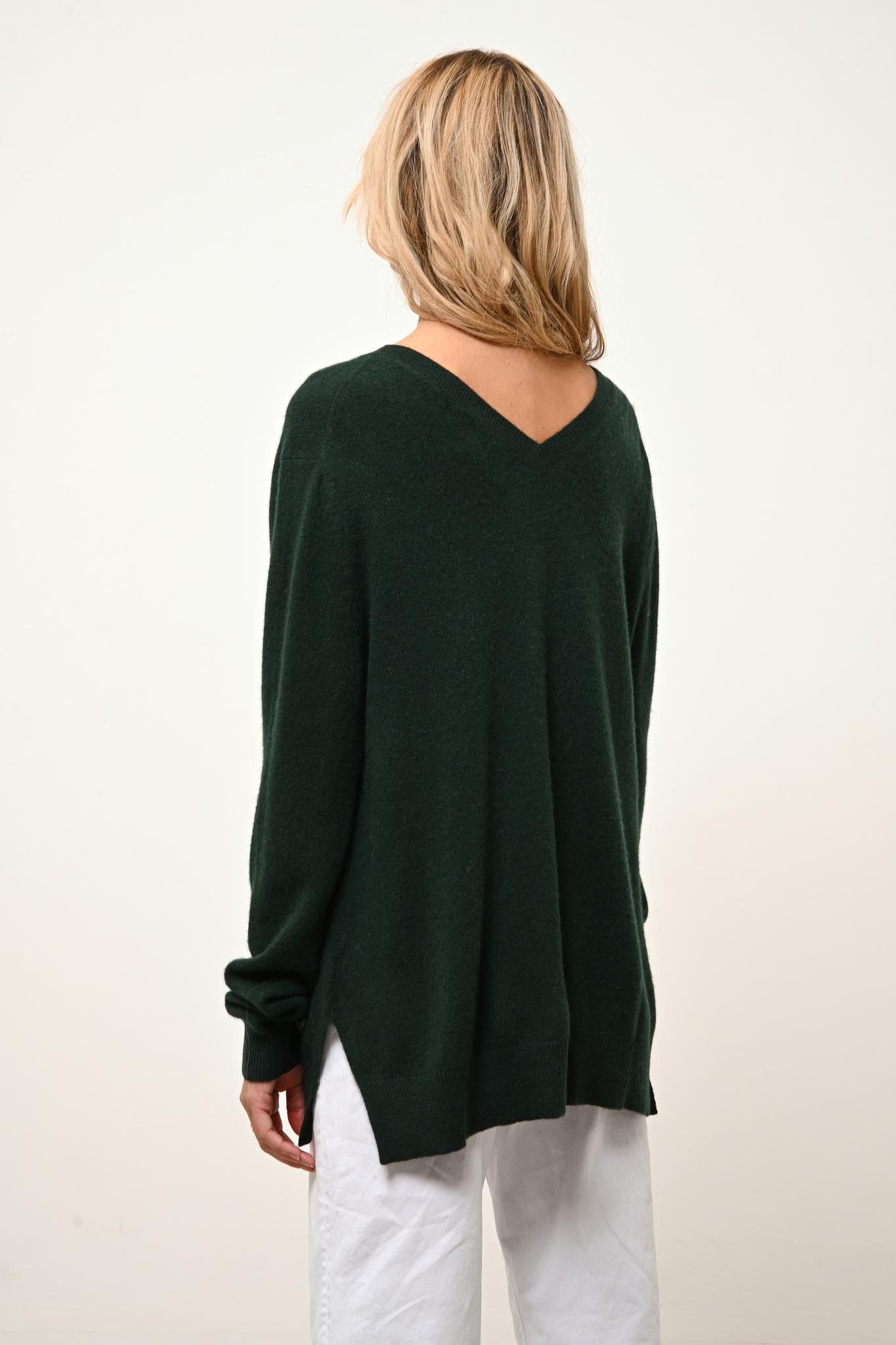 OPAL v-neck sweater cypress