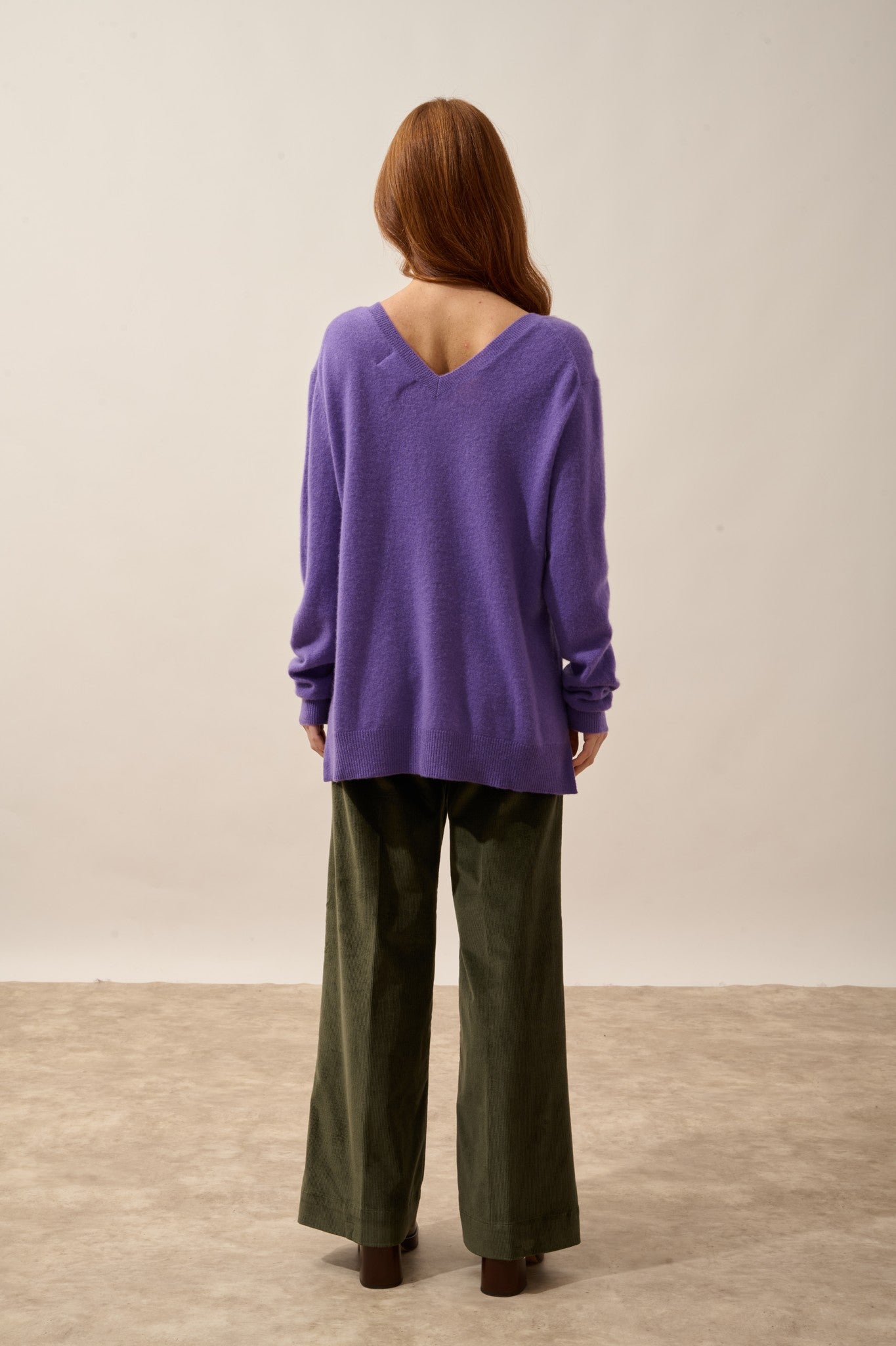 opal pull col v devant et dos glycine