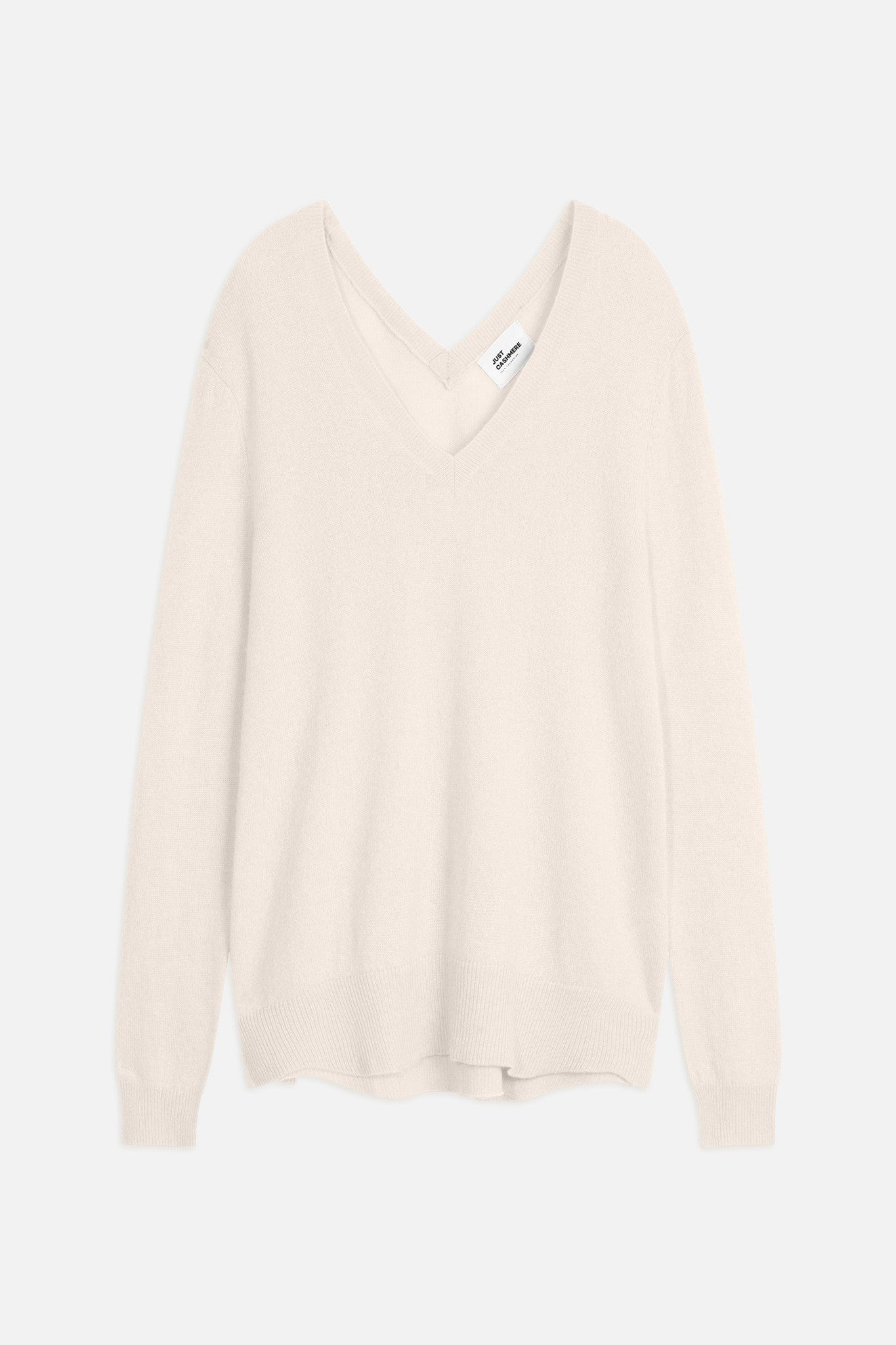 opal pull col v devant et dos ivoire