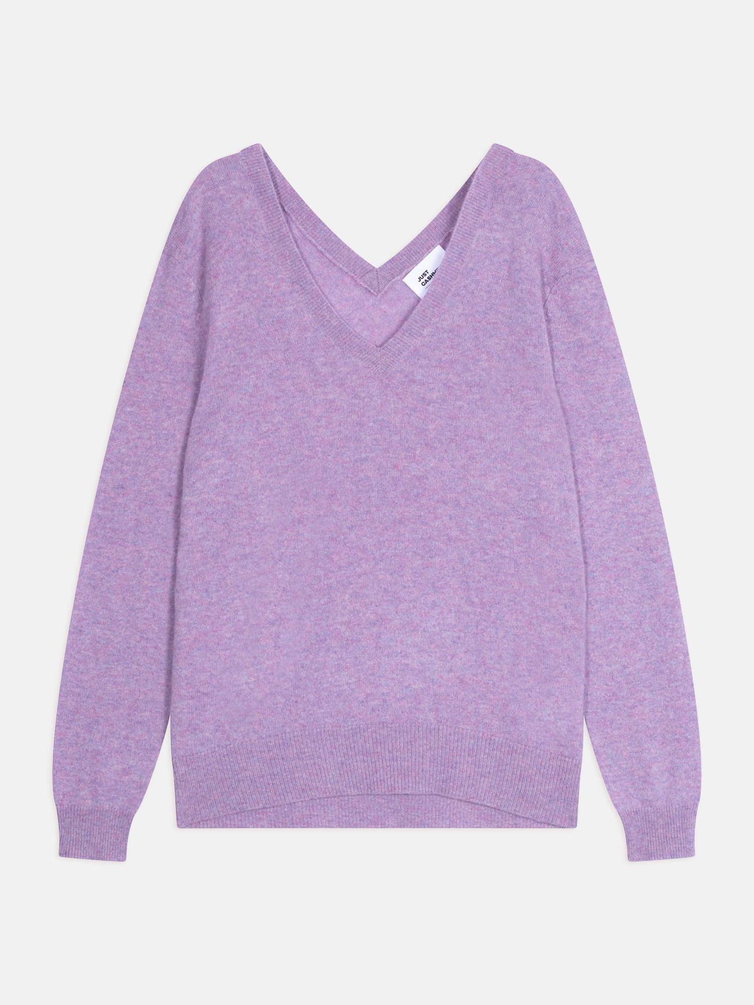 OPAL pull col v devant et dos lilas chiné