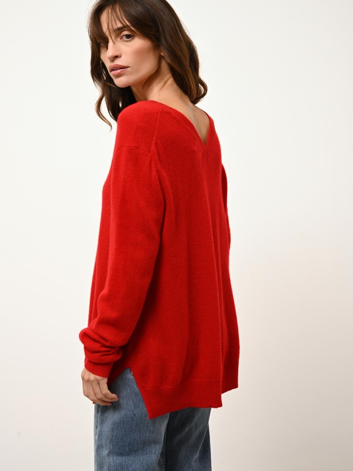 OPAL pull col v rouge