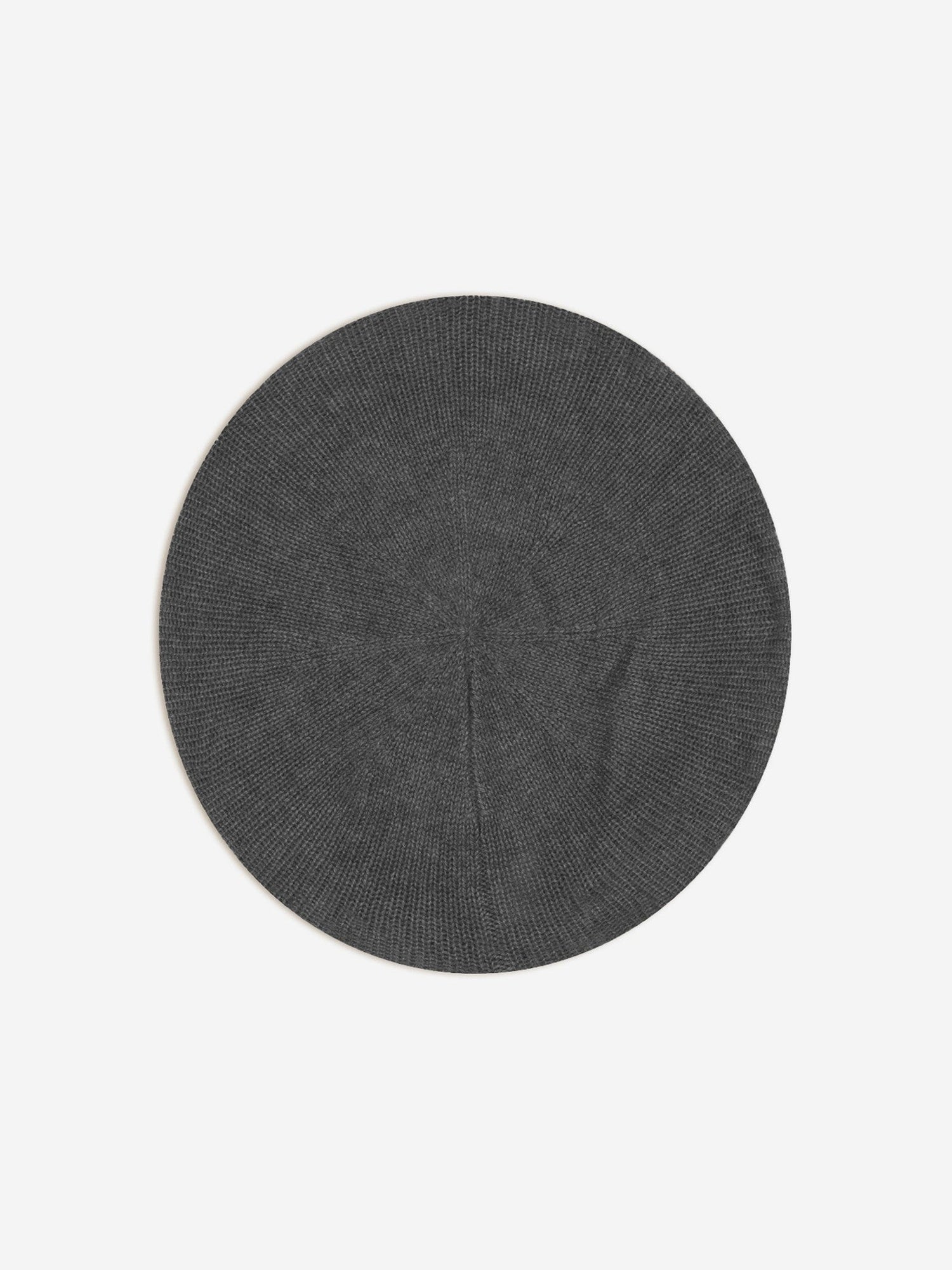 Paris beret in mottled anthracite gray