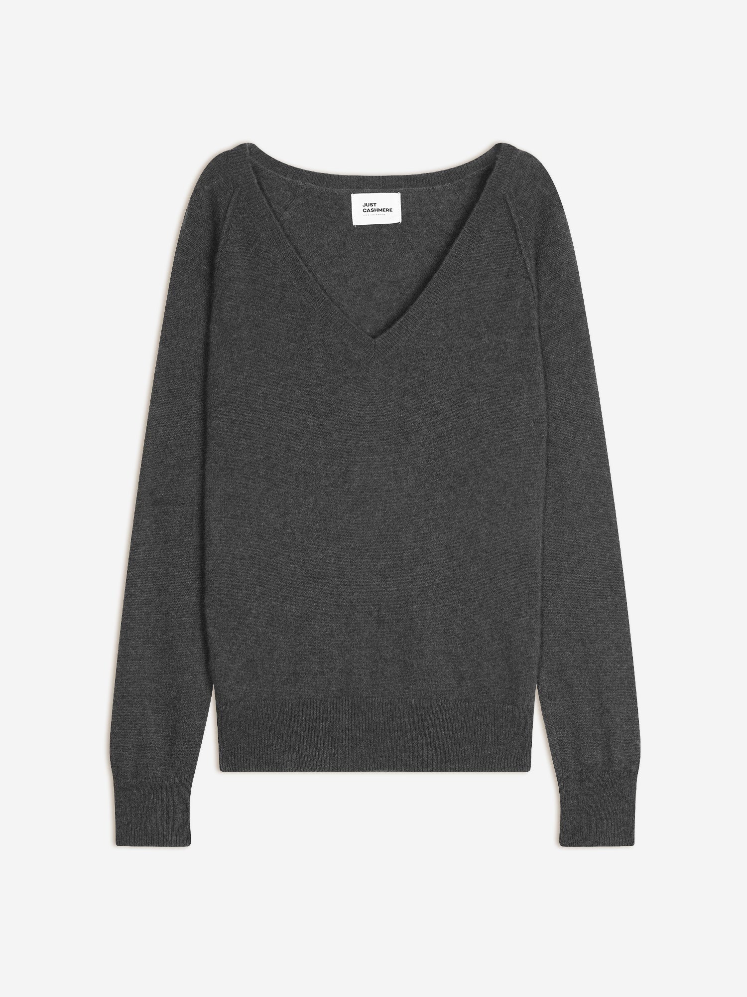 PHOEBE v-neck sweater anthracite mottled