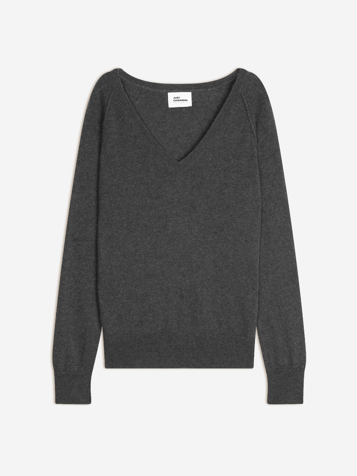 PHOEBE v-neck sweater anthracite mottled