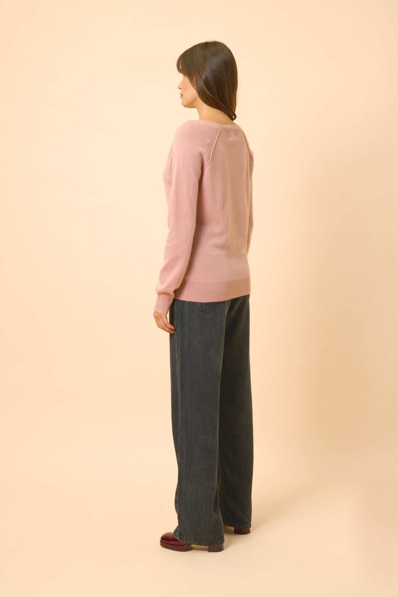 PHOEBE v-neck sweater rosewood
