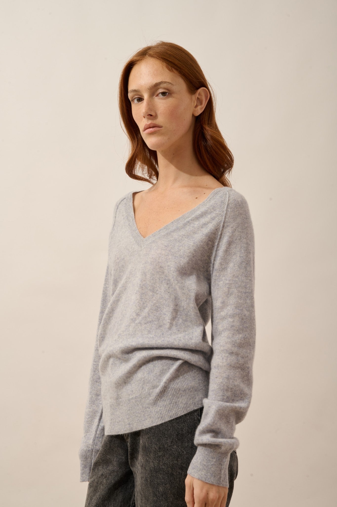 phoebe pull col v horizon chiné