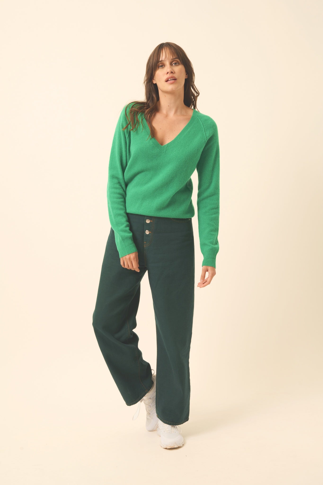 PHOEBE v-neck sweater mint