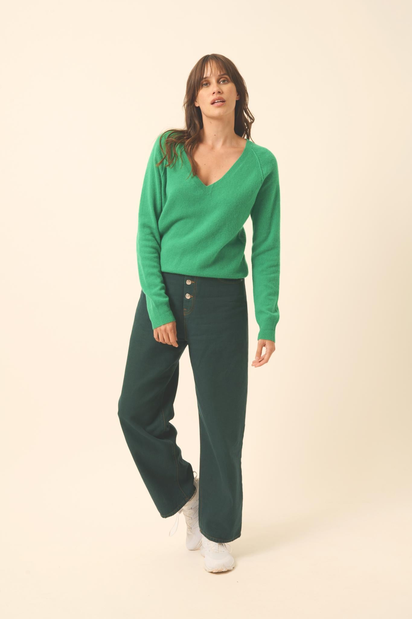 PHOEBE v-neck sweater mint