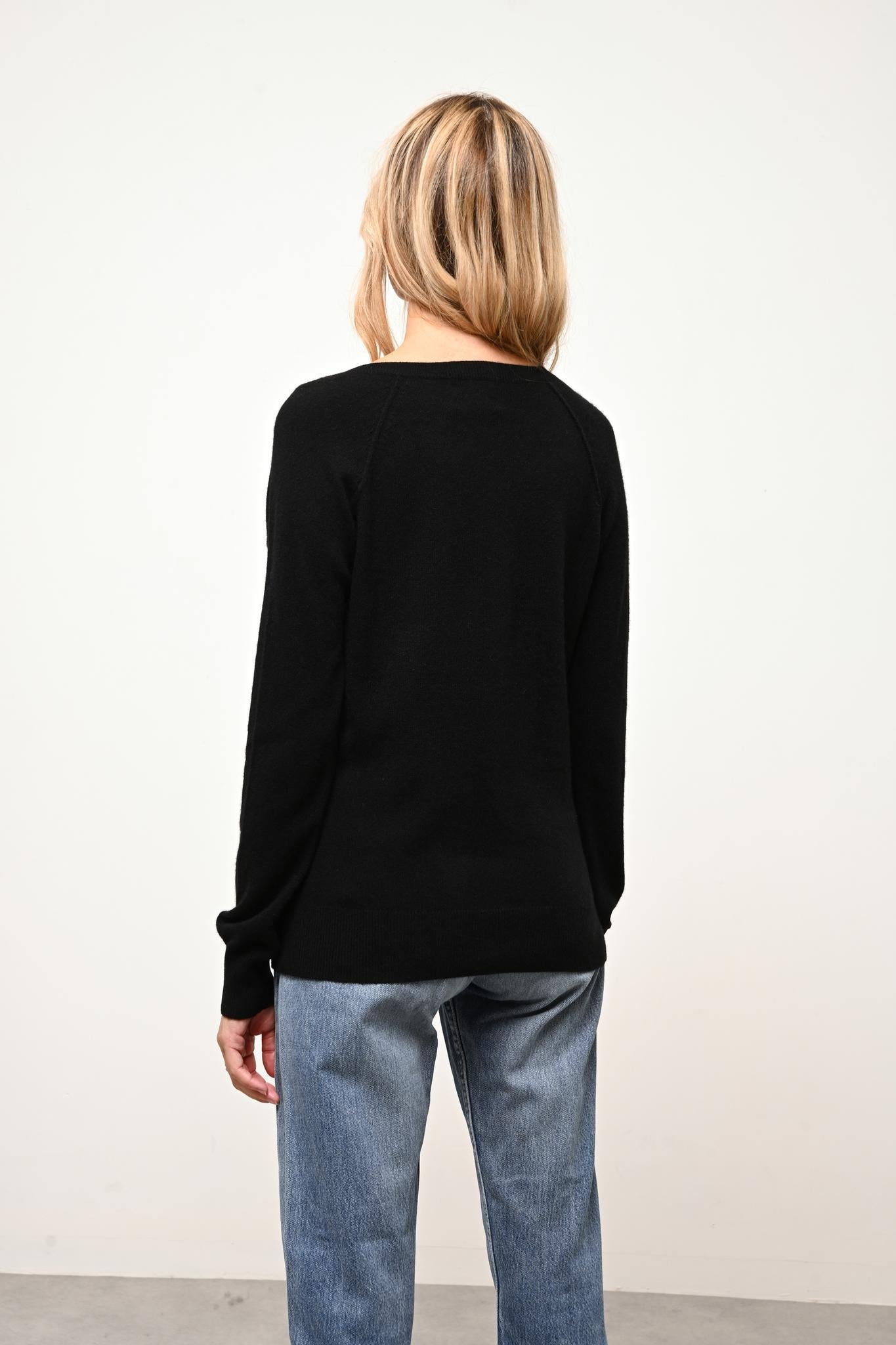 PHOEBE pull col v noir