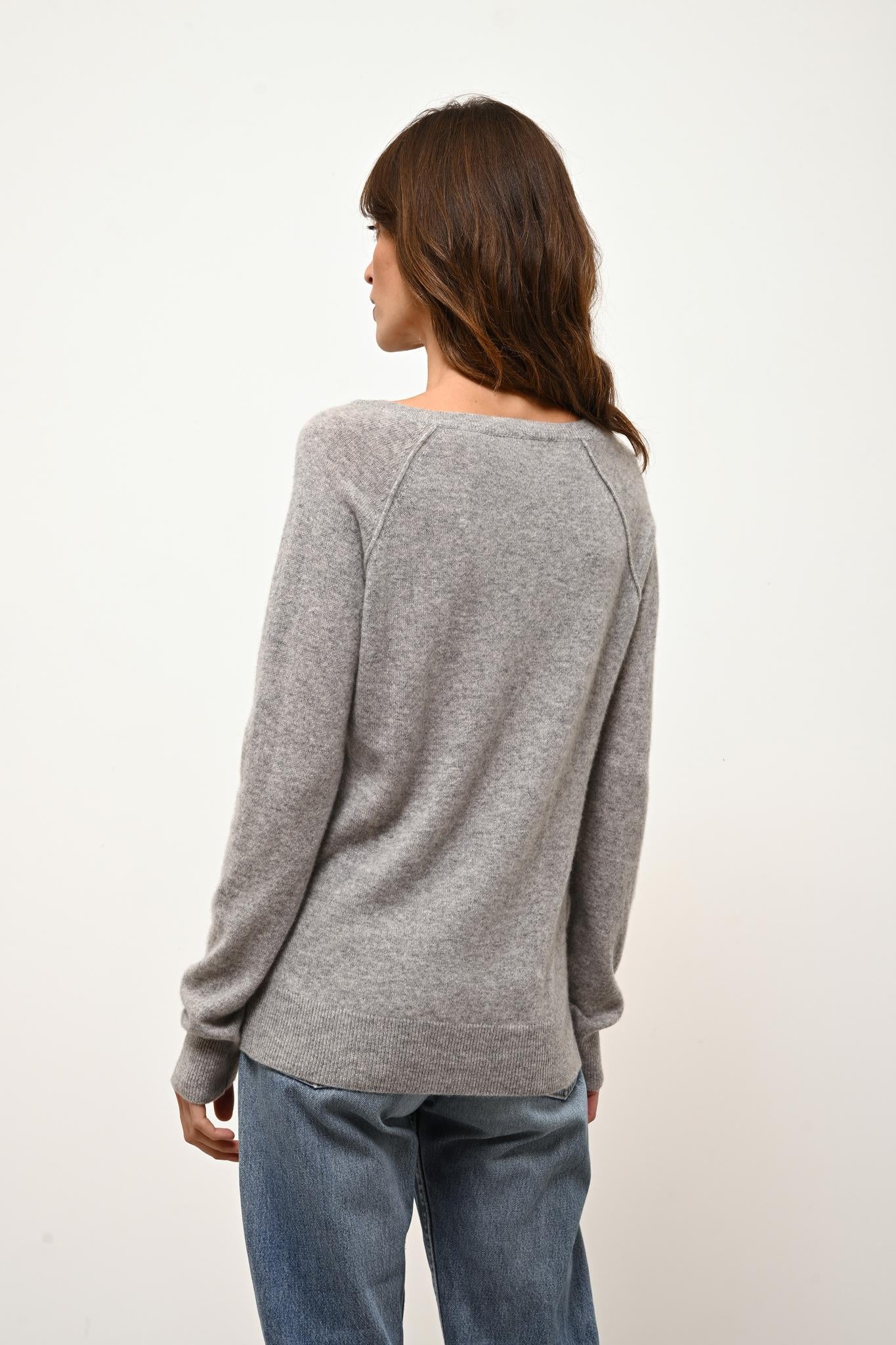PHOEBE pull col v nuage chiné