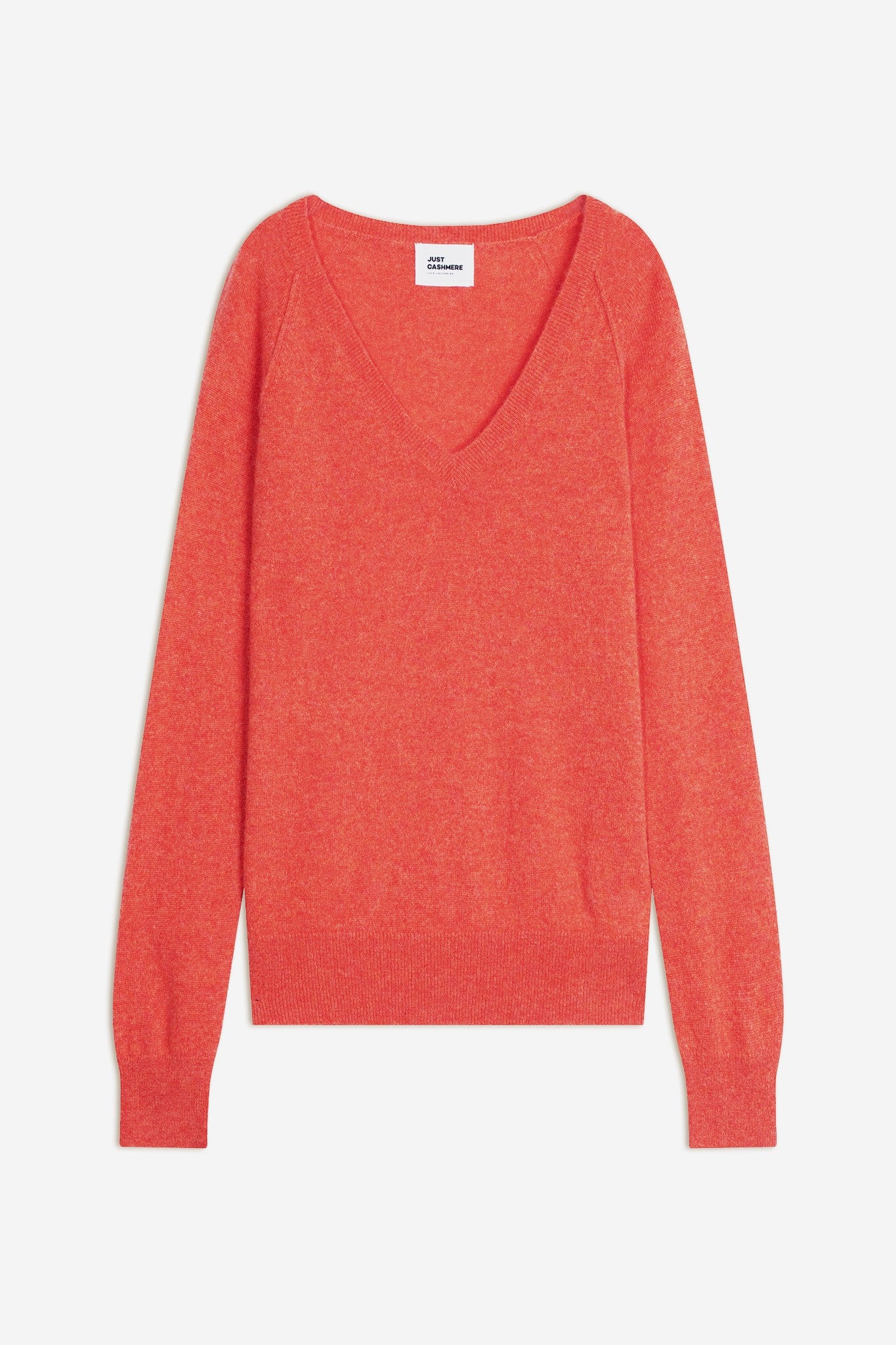 phoebe pull col v orange chiné