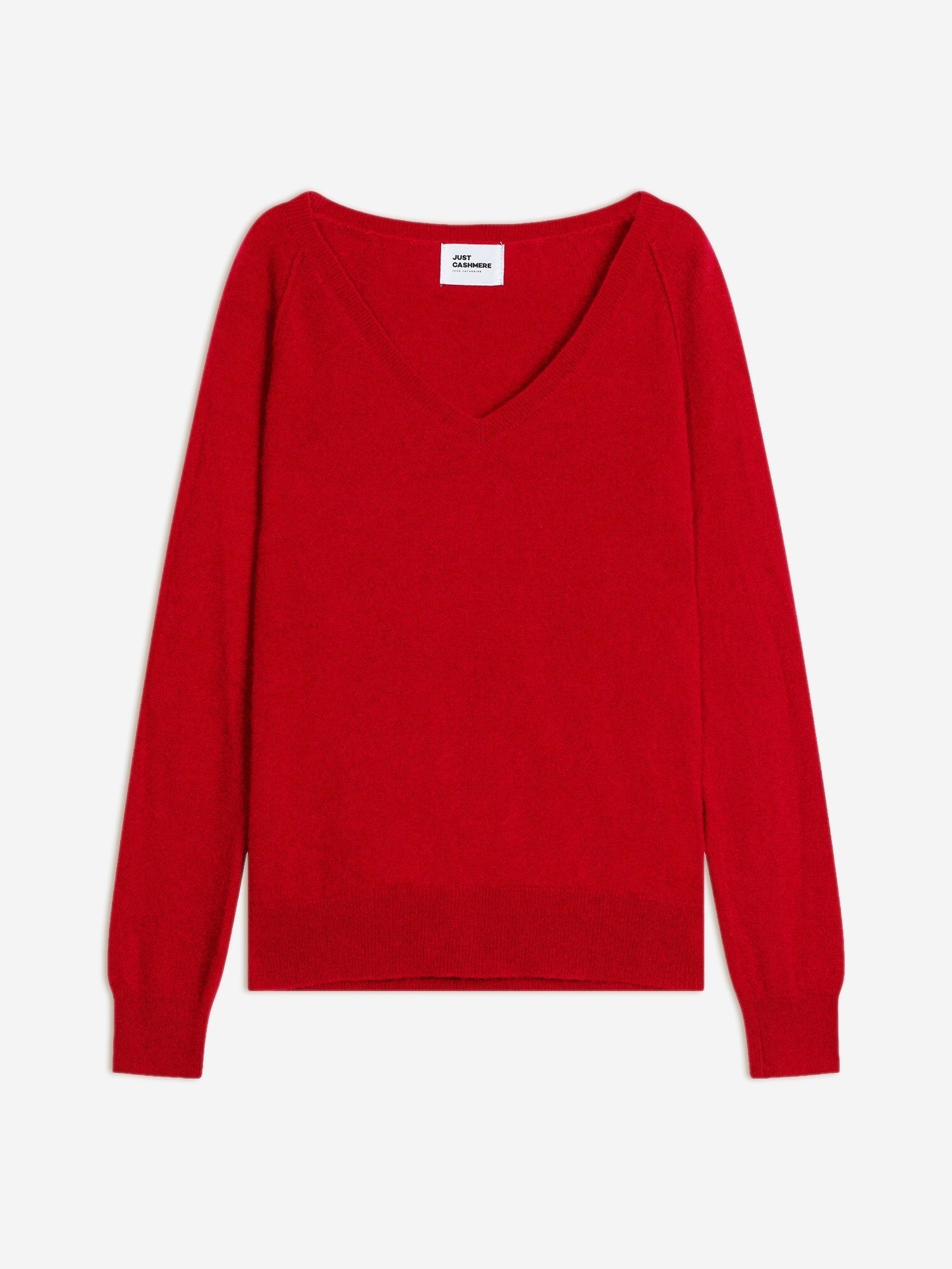 PHOEBE red v-neck sweater
