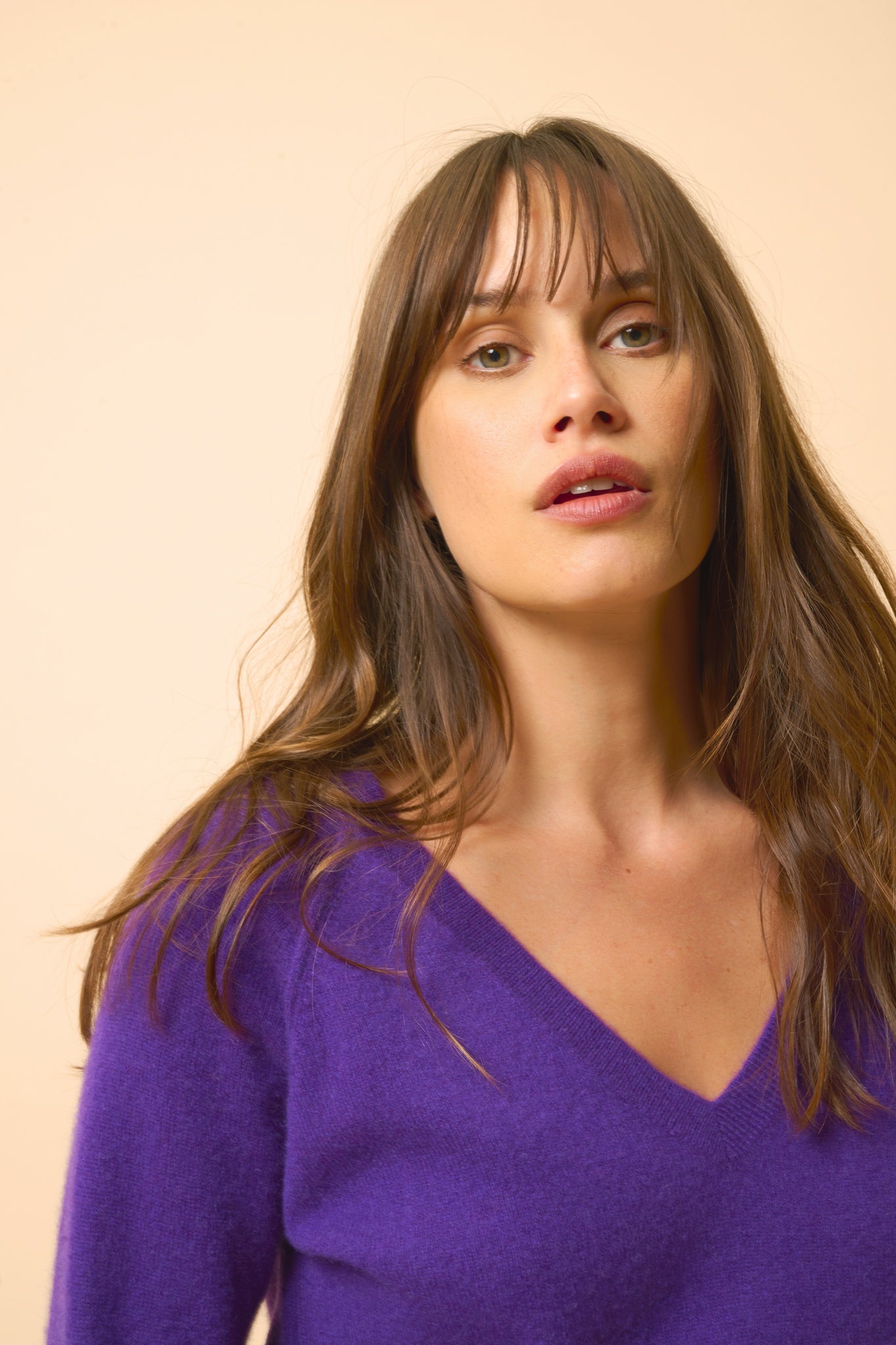 PHOEBE pull col v violette