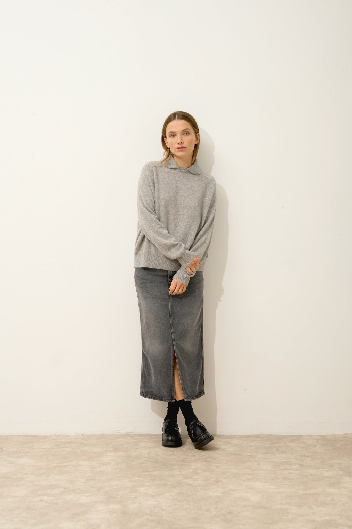 PIURA pull col claudine nuage chiné