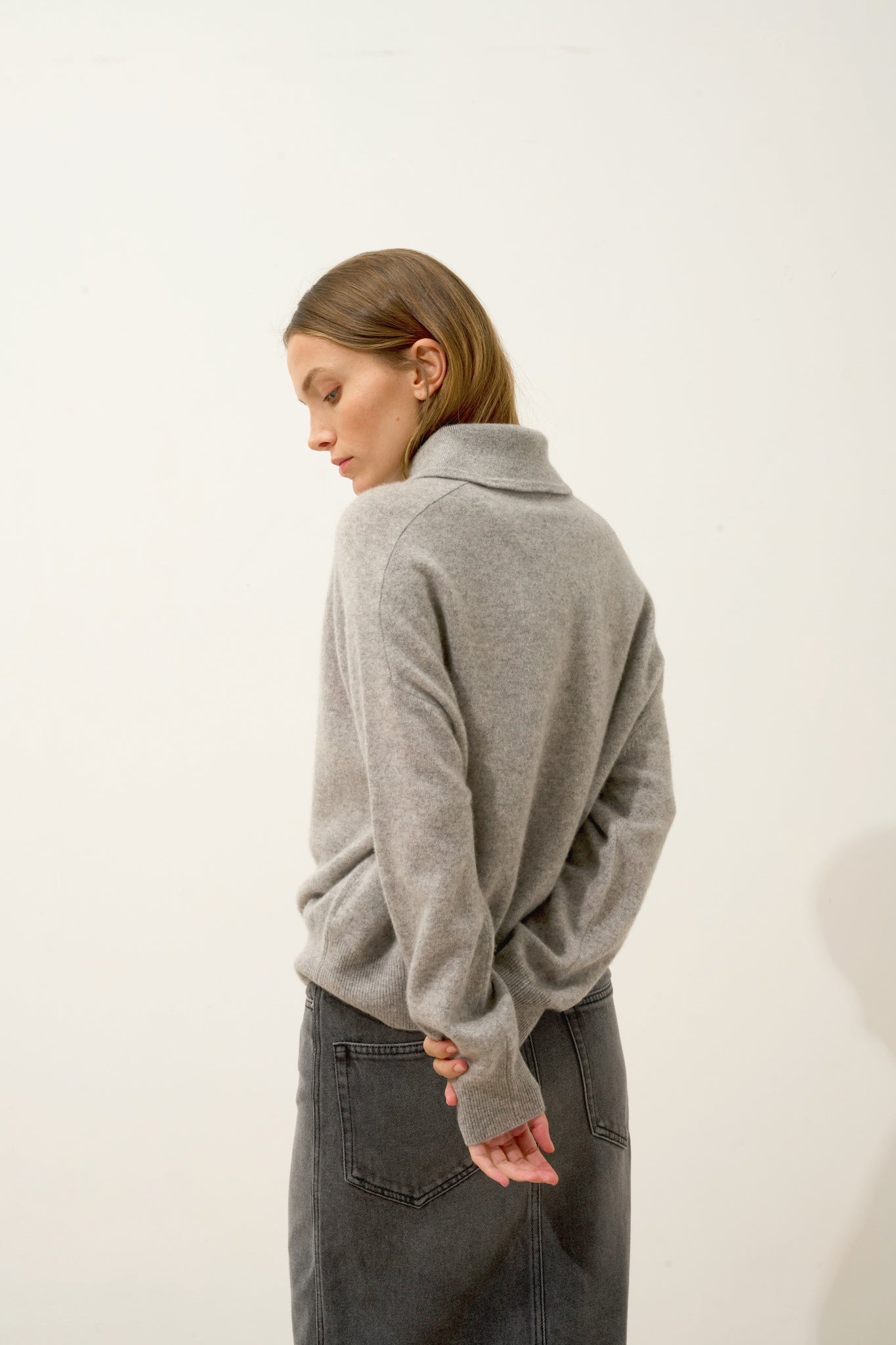 PIURA pull col claudine nuage chiné