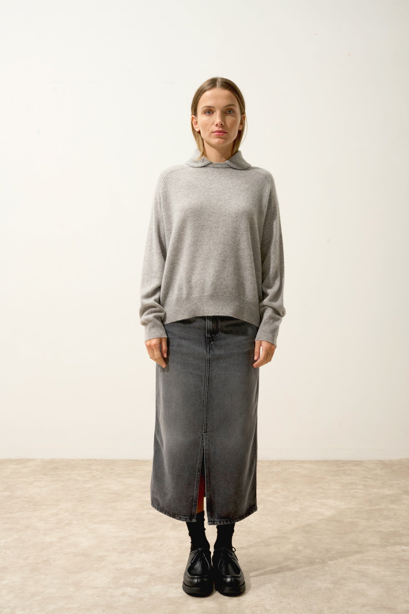 PIURA pull col claudine nuage chiné