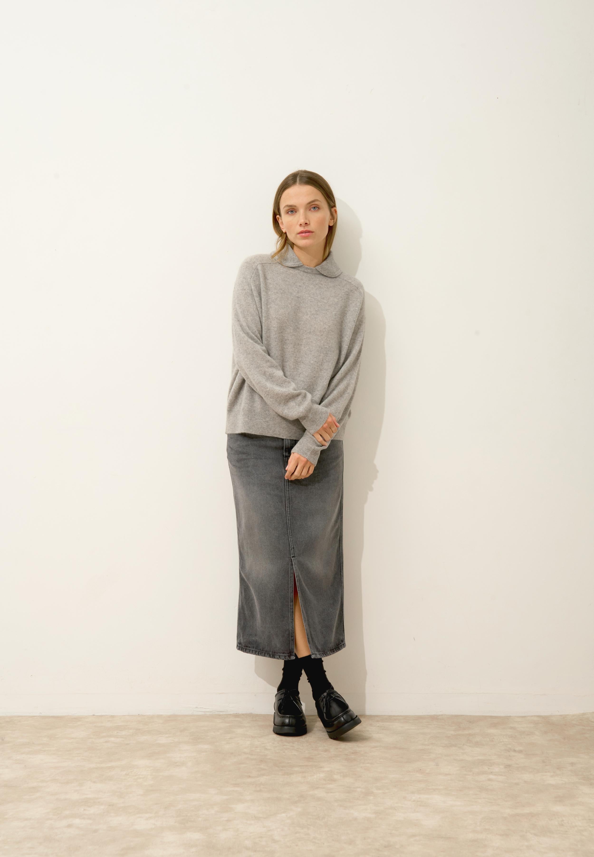 PIURA pull col claudine nuage chiné