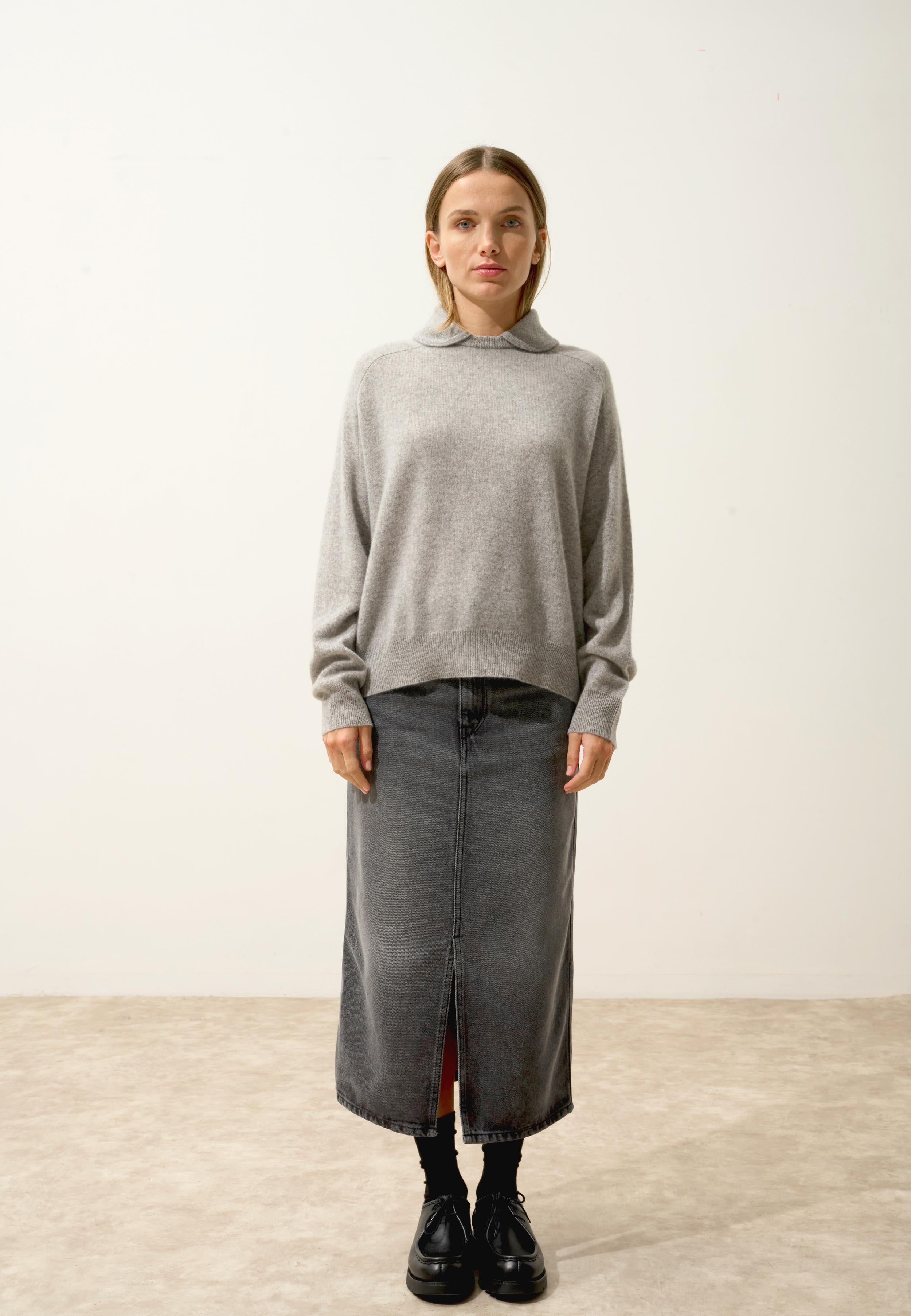 PIURA pull col claudine nuage chiné