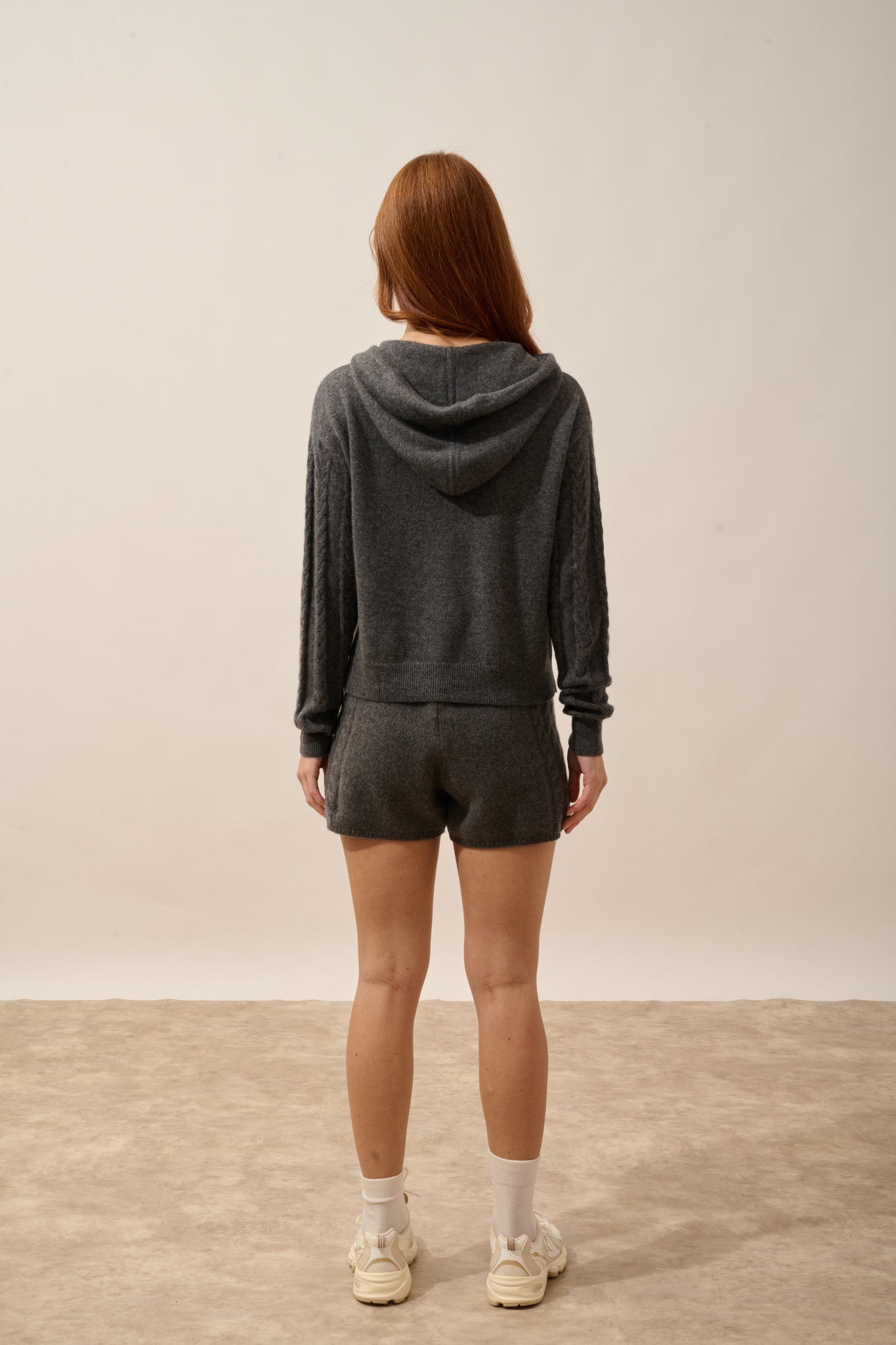 POLARA pull capuche anthracite chiné