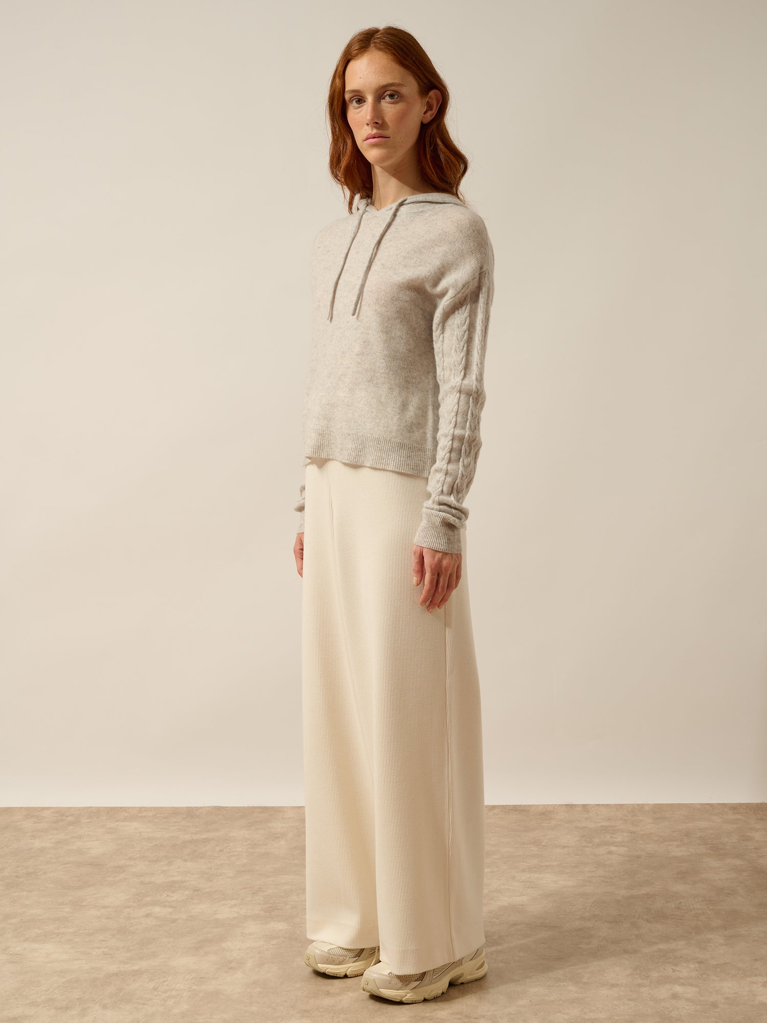 POLARA pull capuche glacier chiné