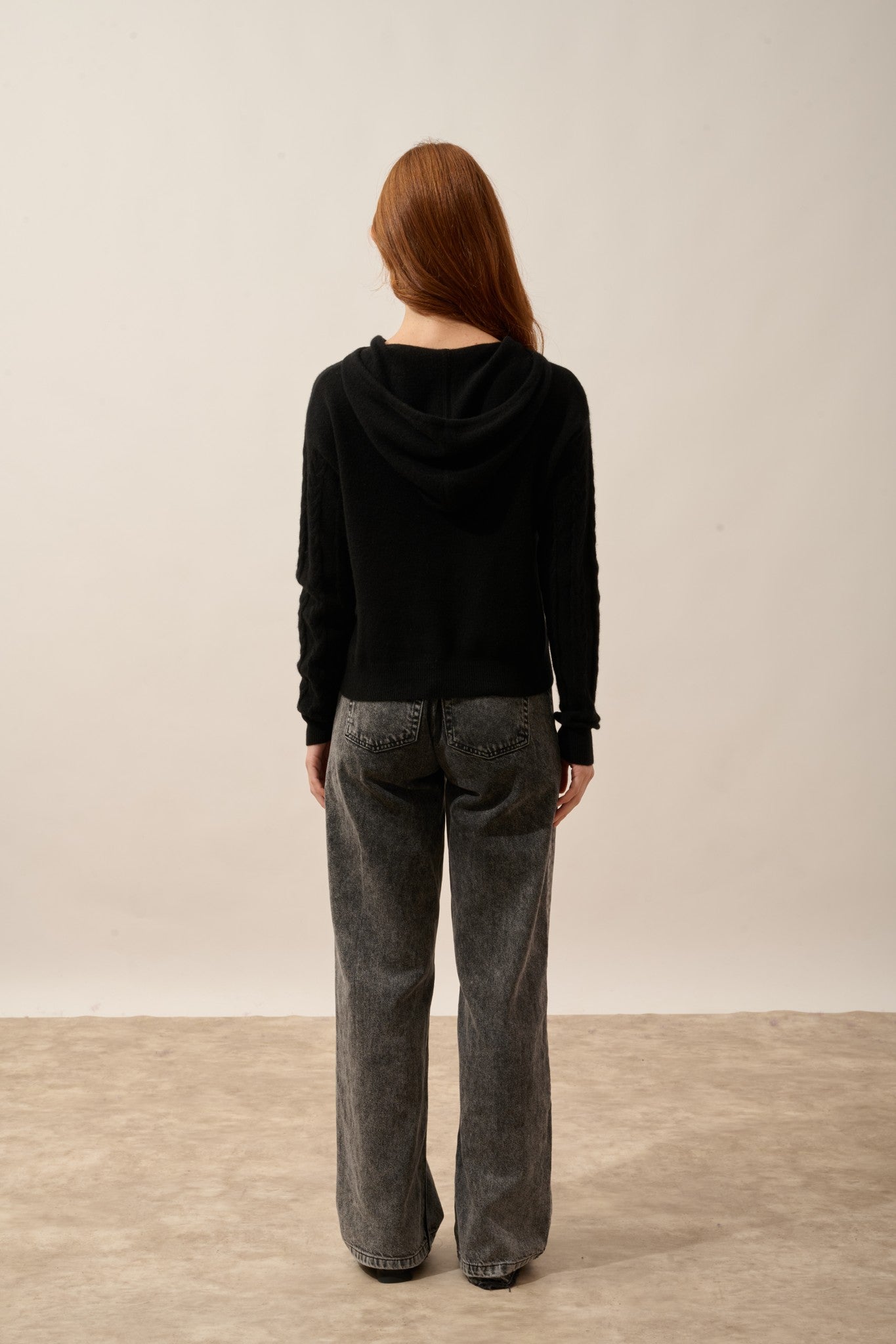 polara pull capuche noir