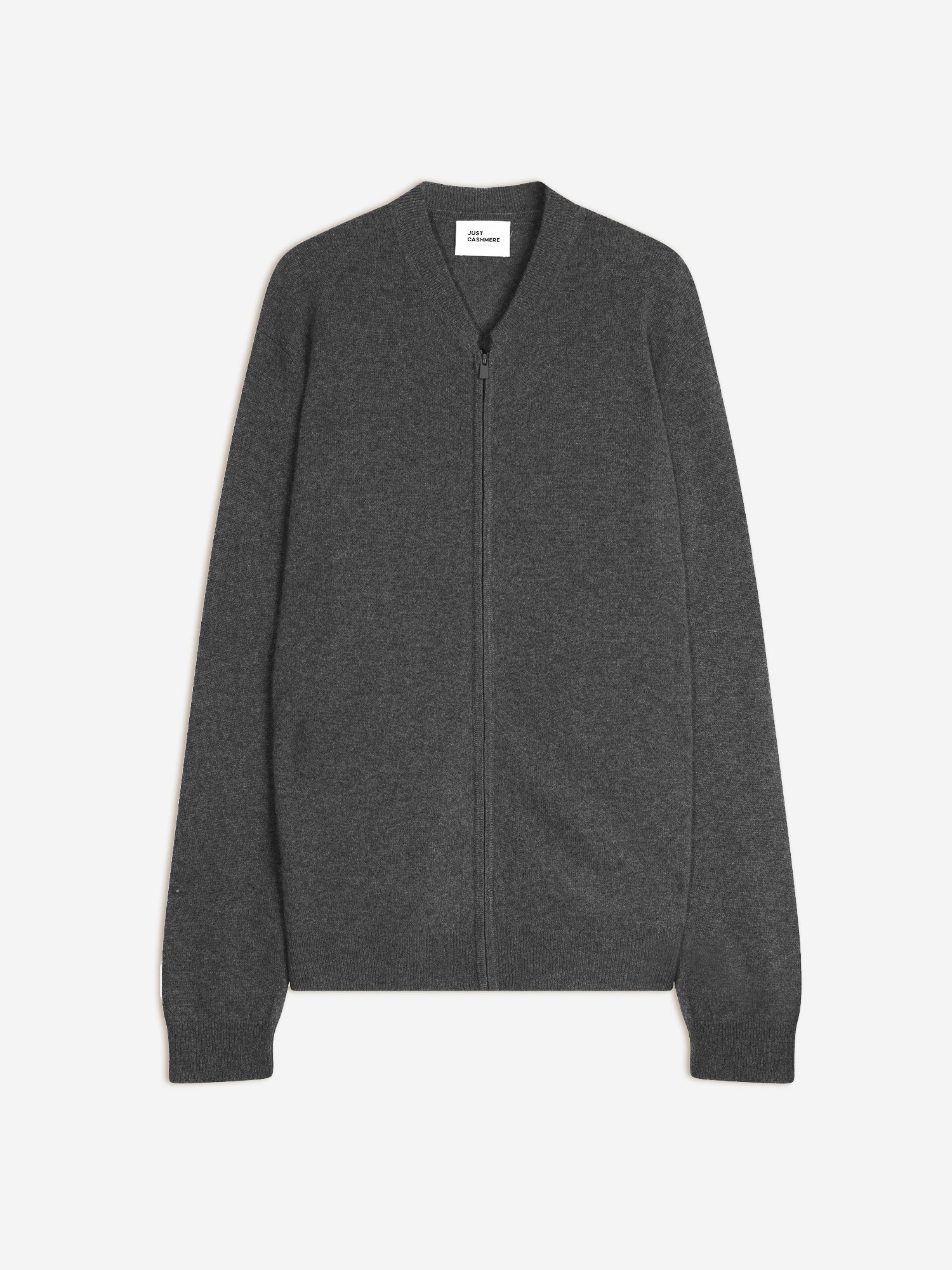 POLNOON gilet col mao anthracite chiné