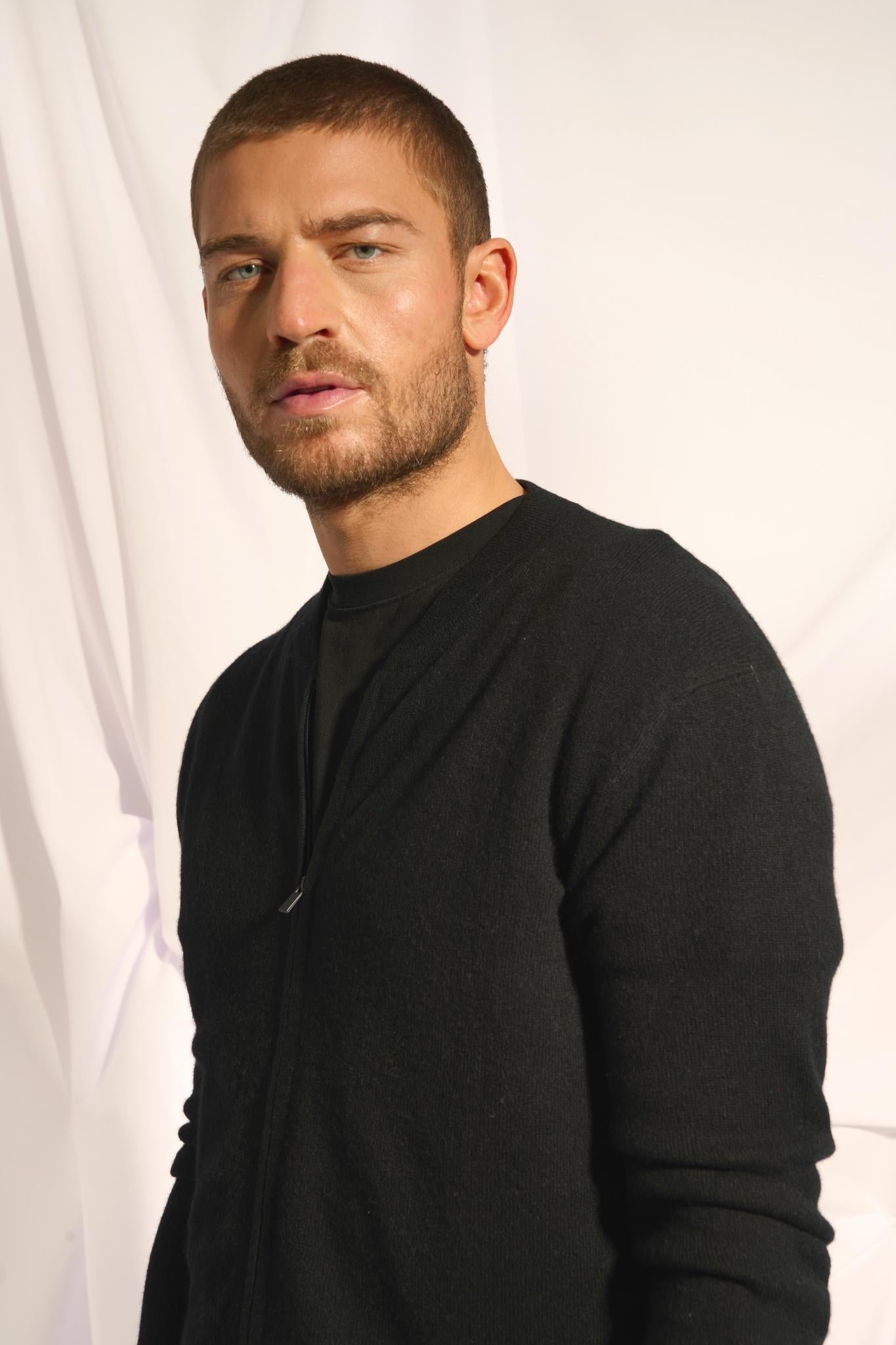 POLNOON black mao neck cardigan