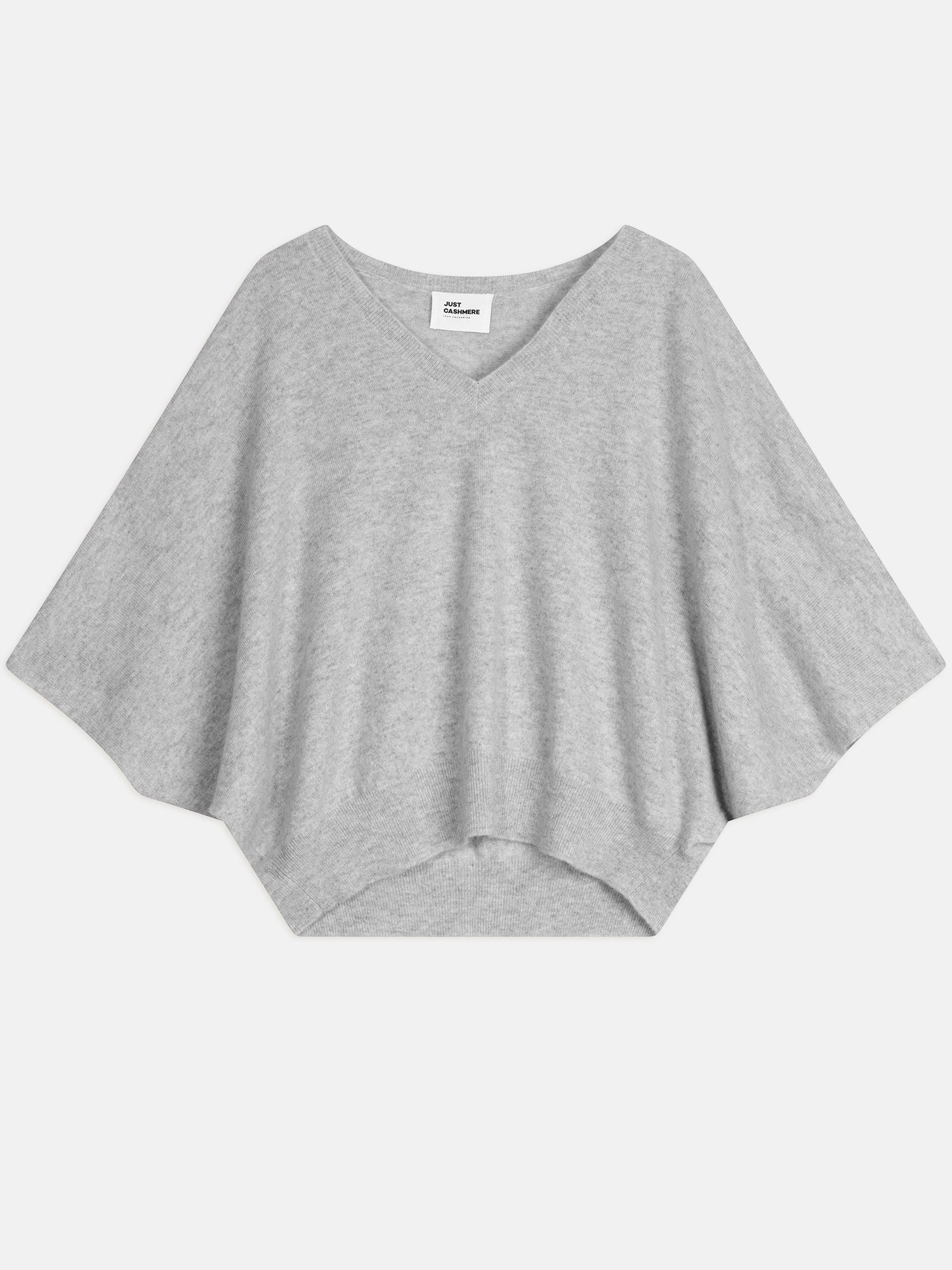 POLO pull col v gris clair chiné