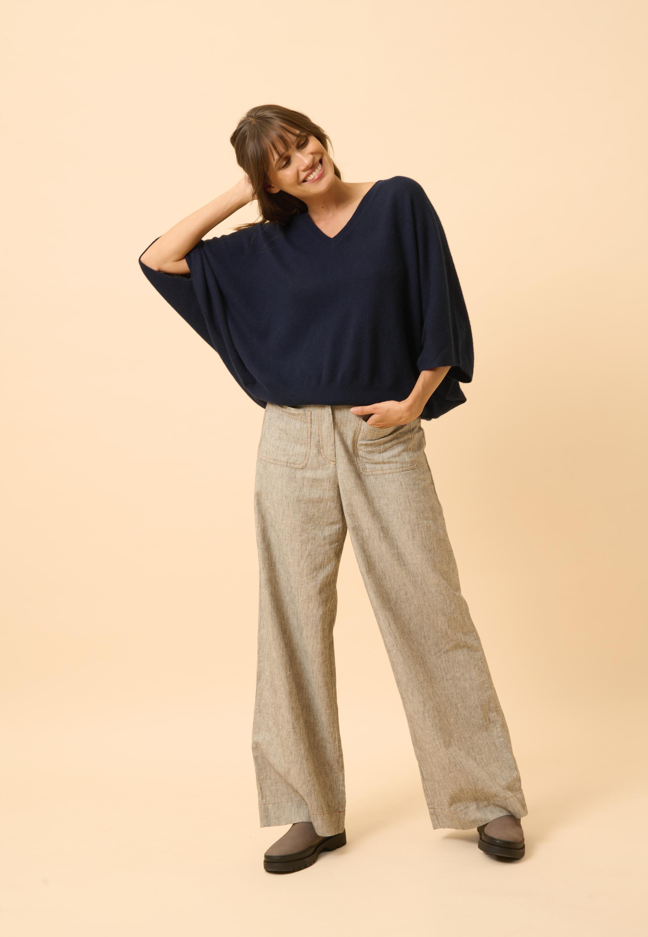 POLO v-neck sweater navy