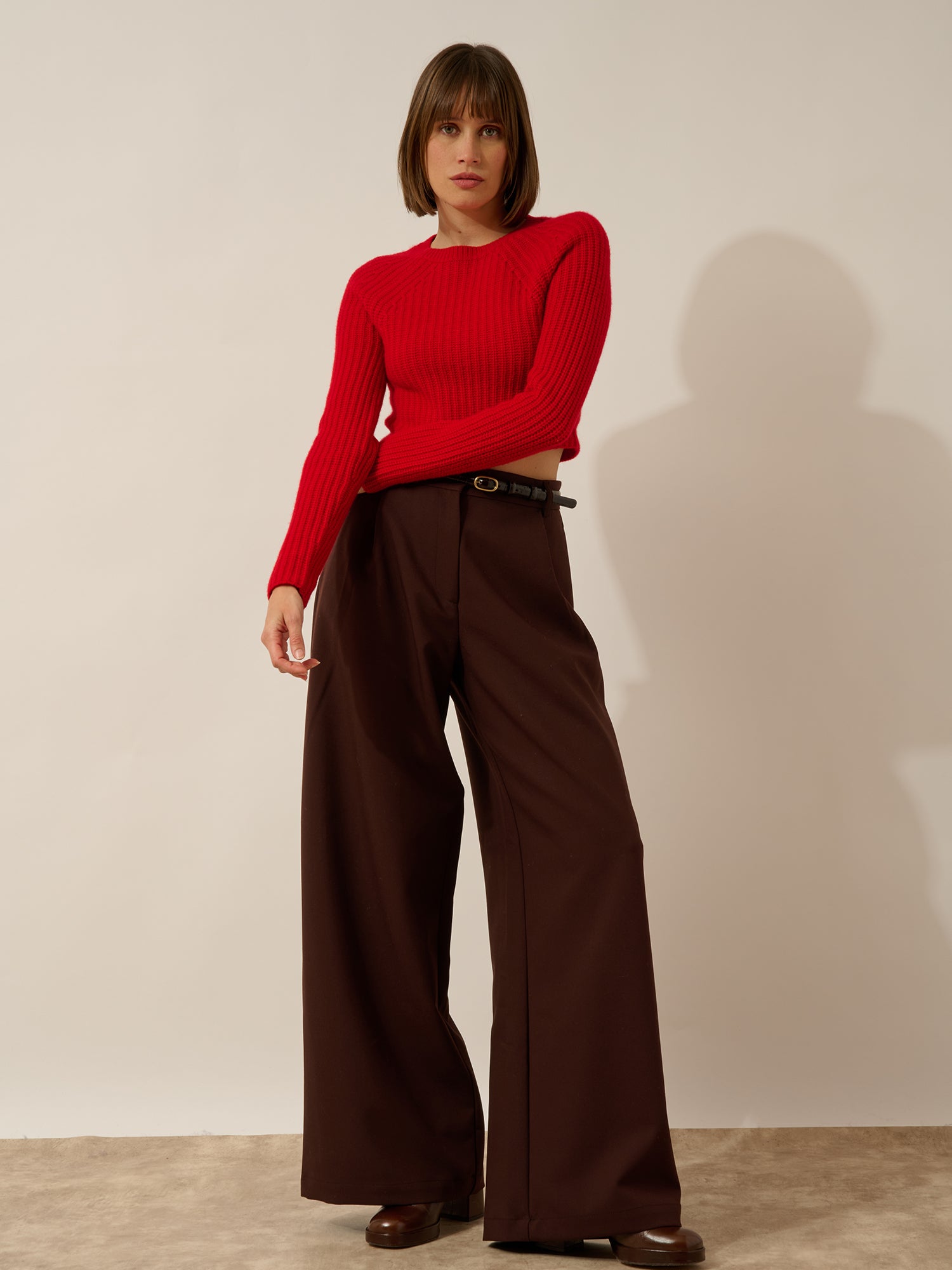 PUCALLPA pull col rond rouge