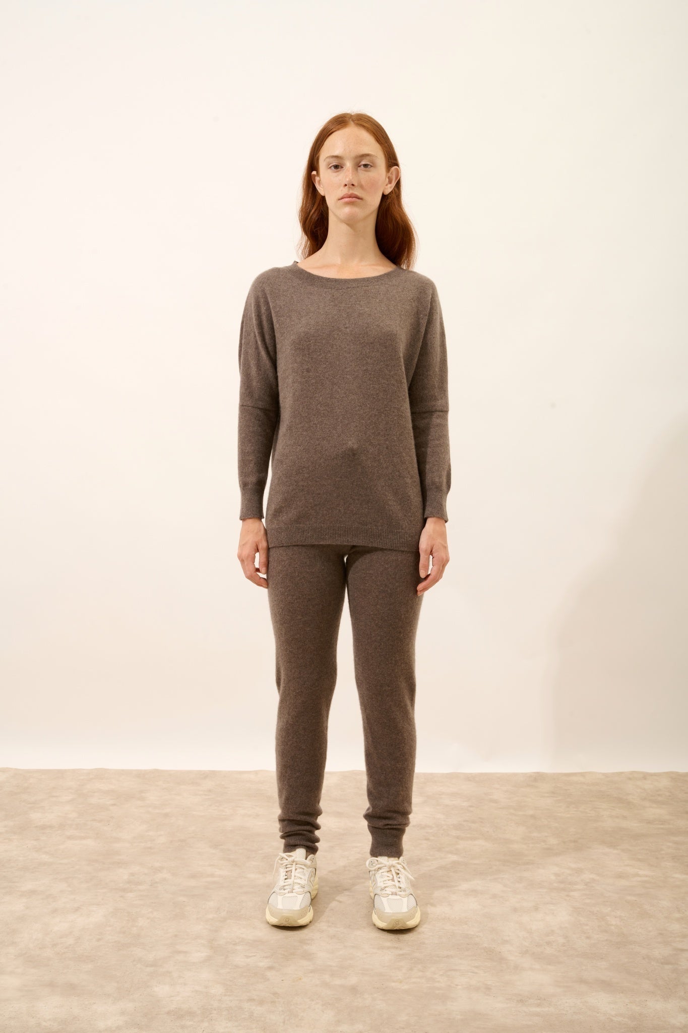 REBECCA pull taupe chiné