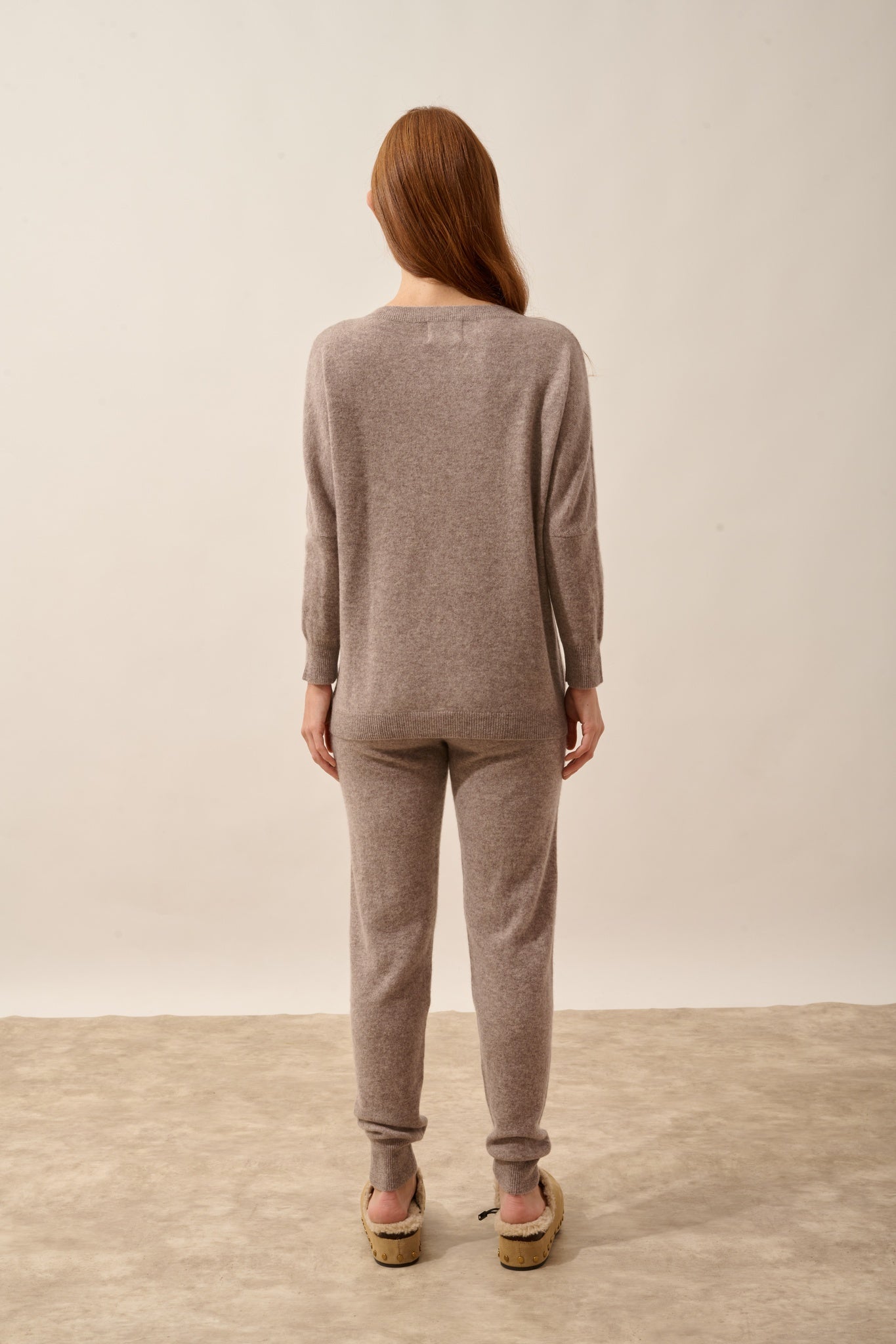 REBECCA pull chauve souris caribou chiné