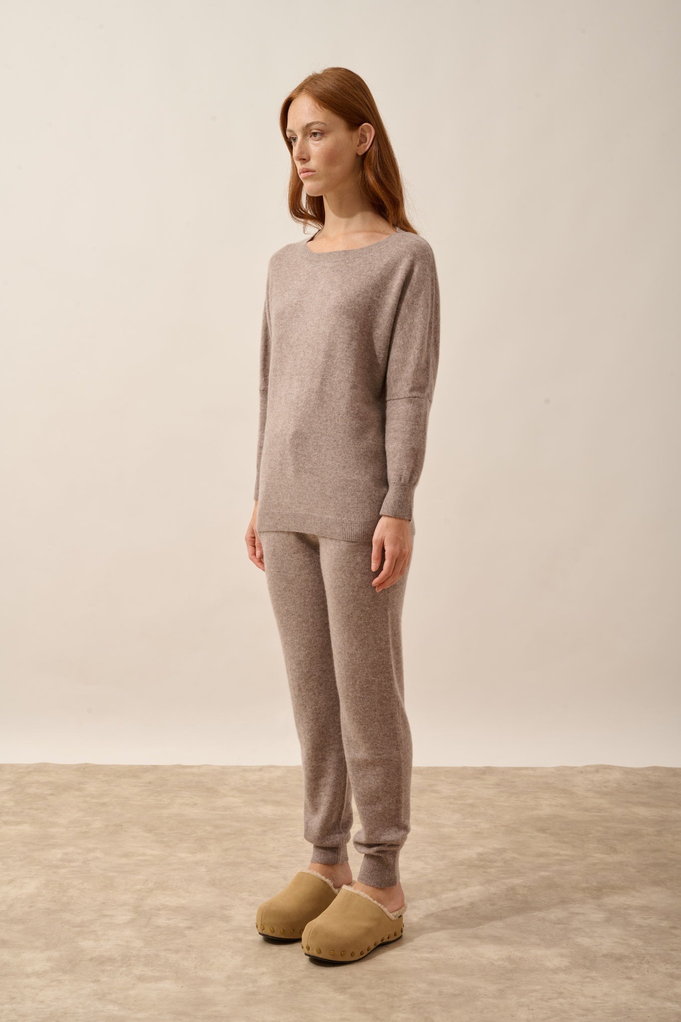 REBECCA pull chauve souris caribou chiné