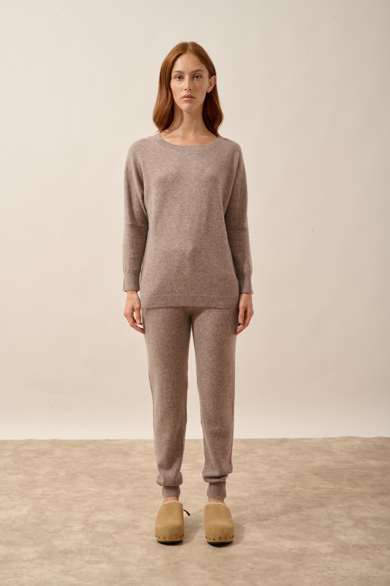 rebecca pull chauve souris caribou chiné 100% cachemire