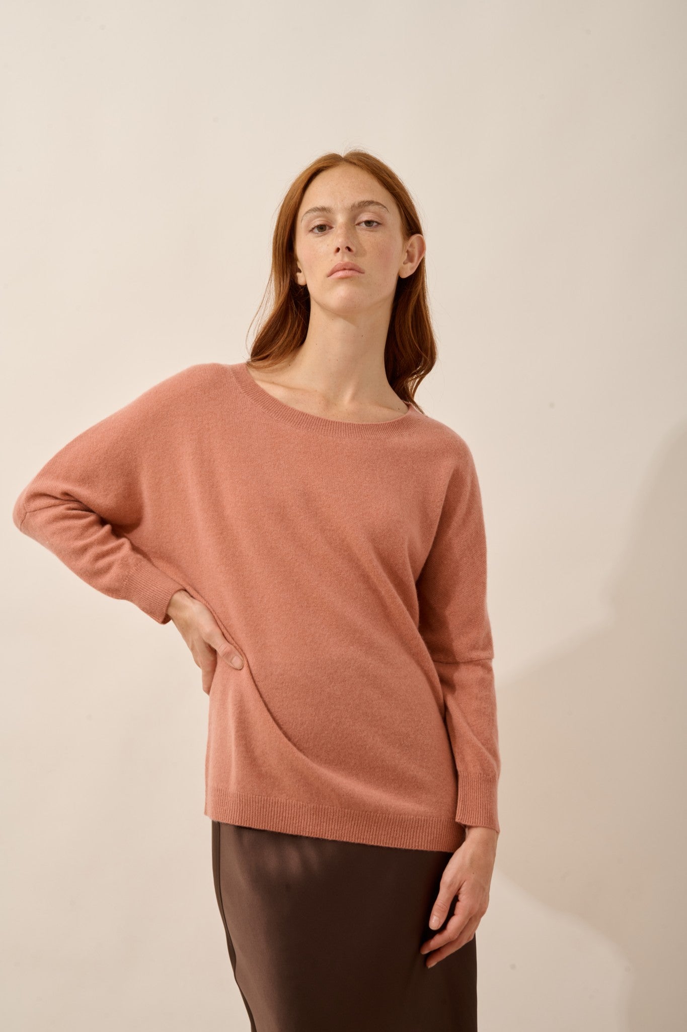 rebecca pull chauve souris dahlia 100% cachemire