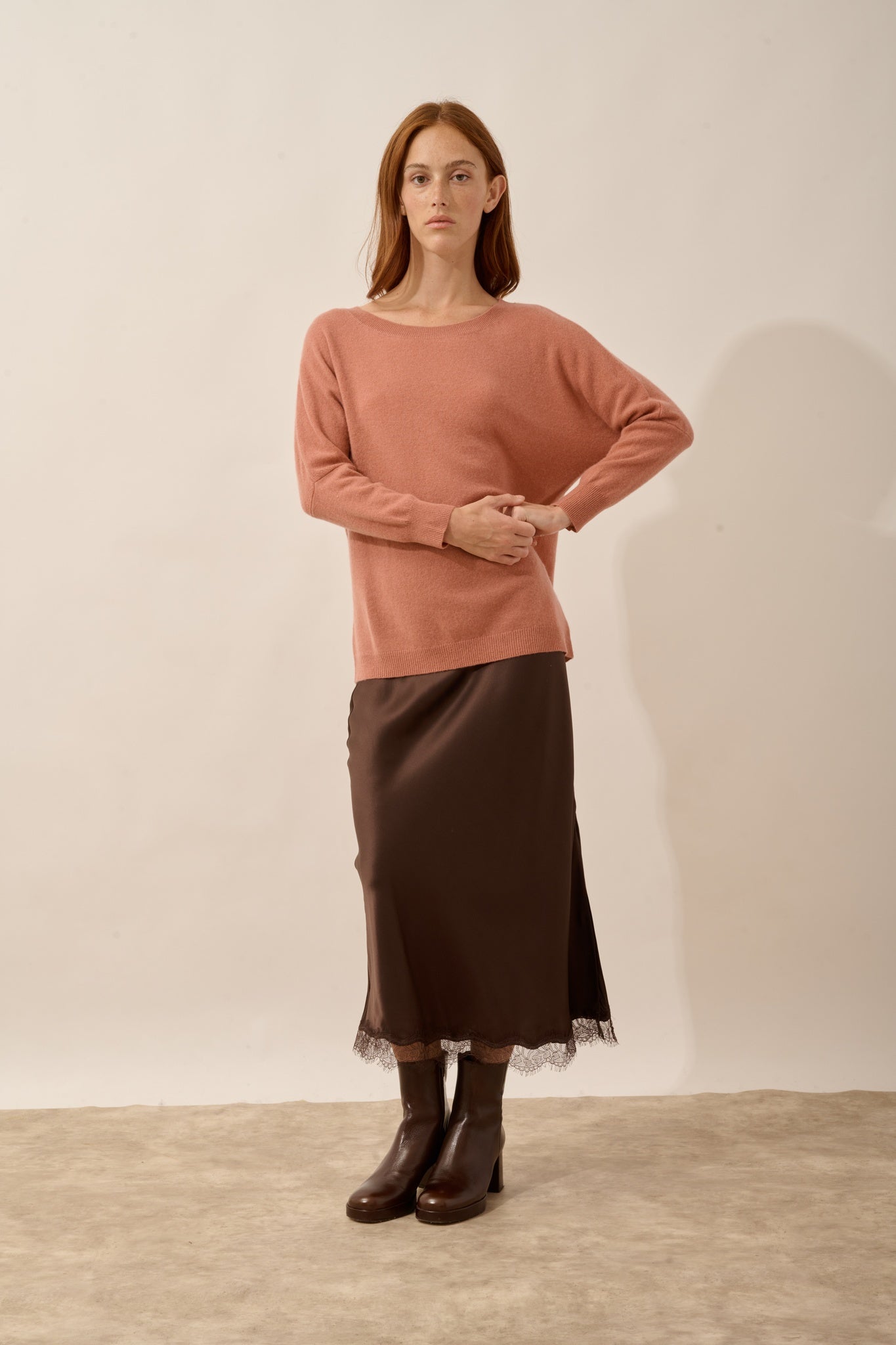 REBECCA batwing sweater dahlia