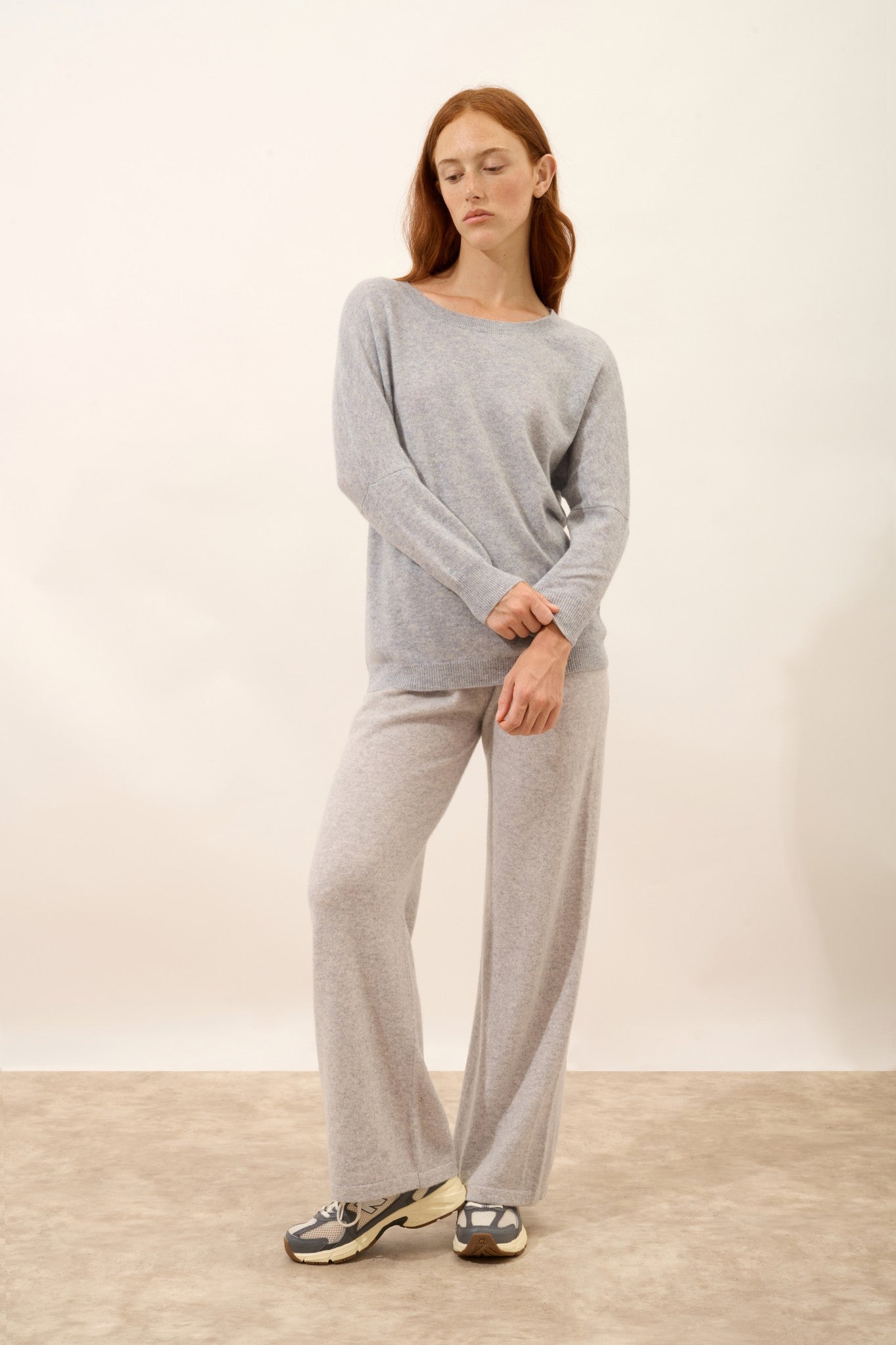 rebecca pull chauve souris horizon chiné 100% cachemire