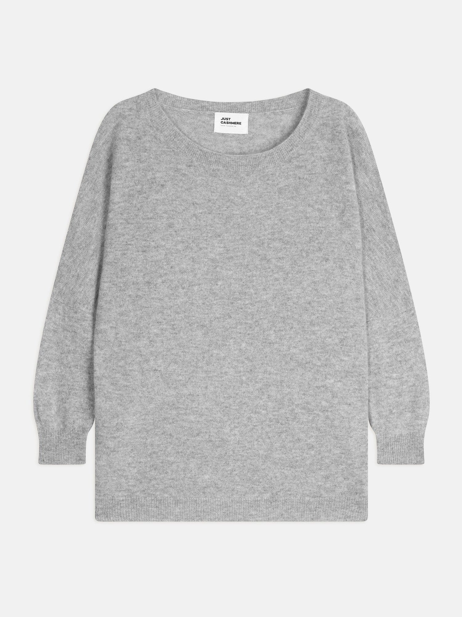 Rebecca round neck sweater in mottled cloud