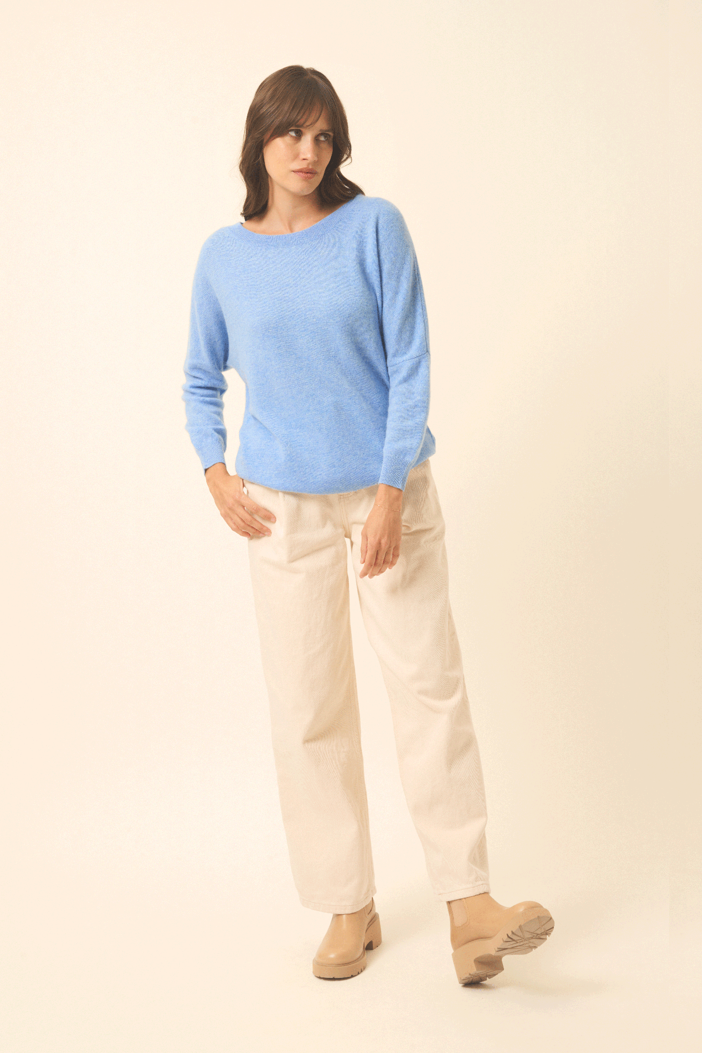 REBECCA pull col rond sky