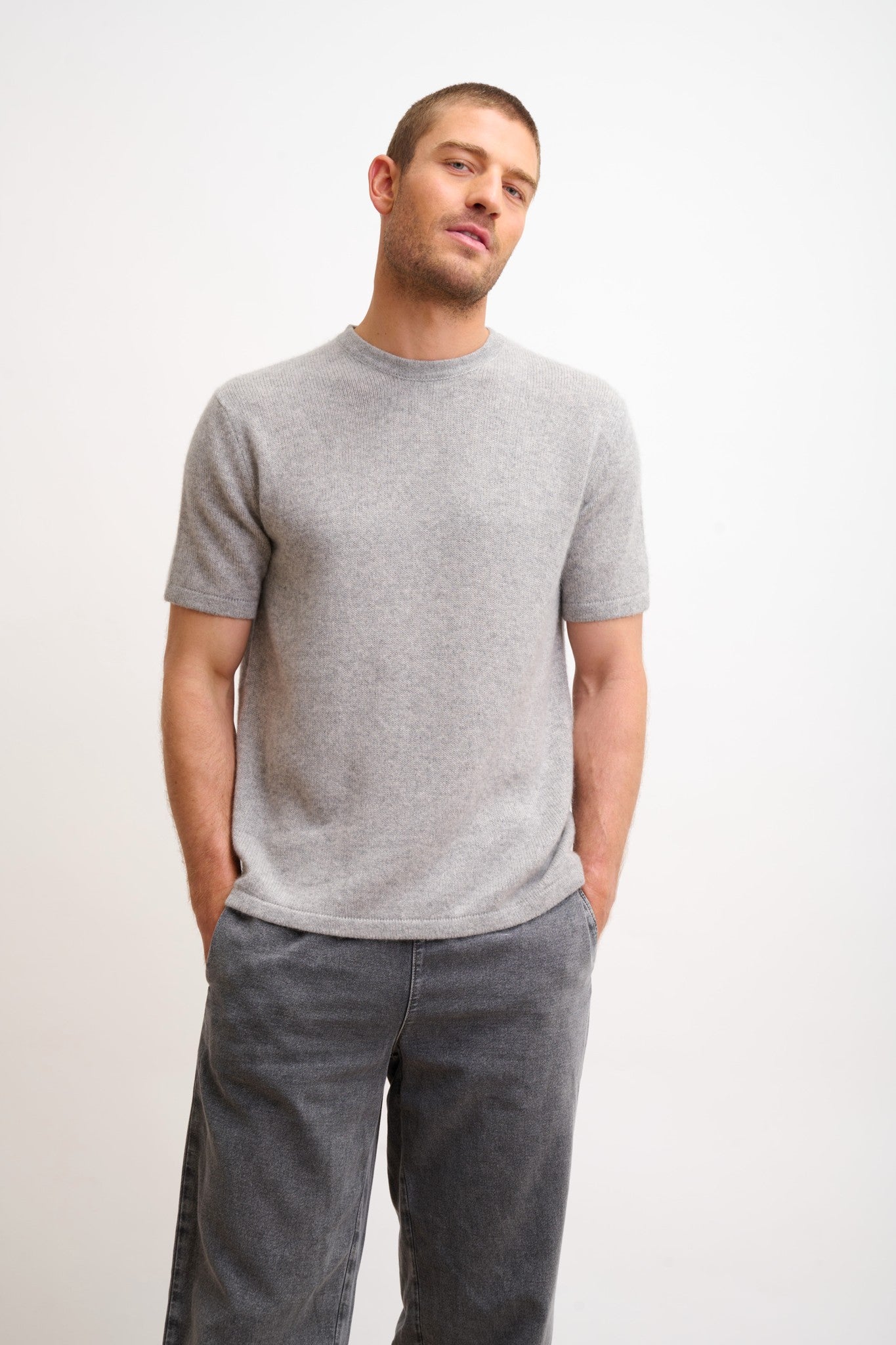 rebeka t-shirt col rond nuage chiné