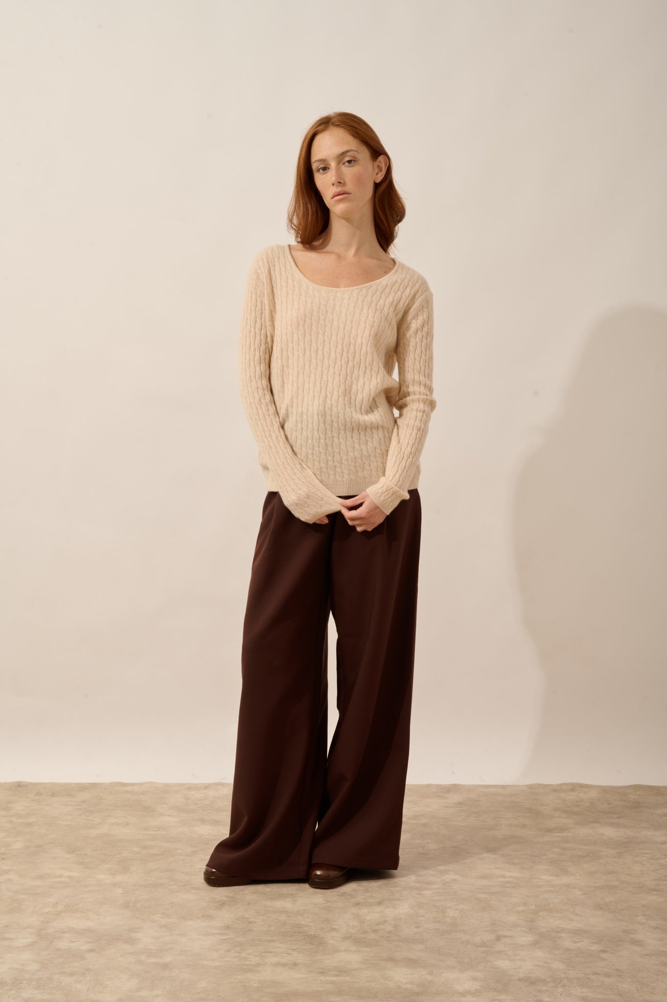 RELINA pull col bateau sable