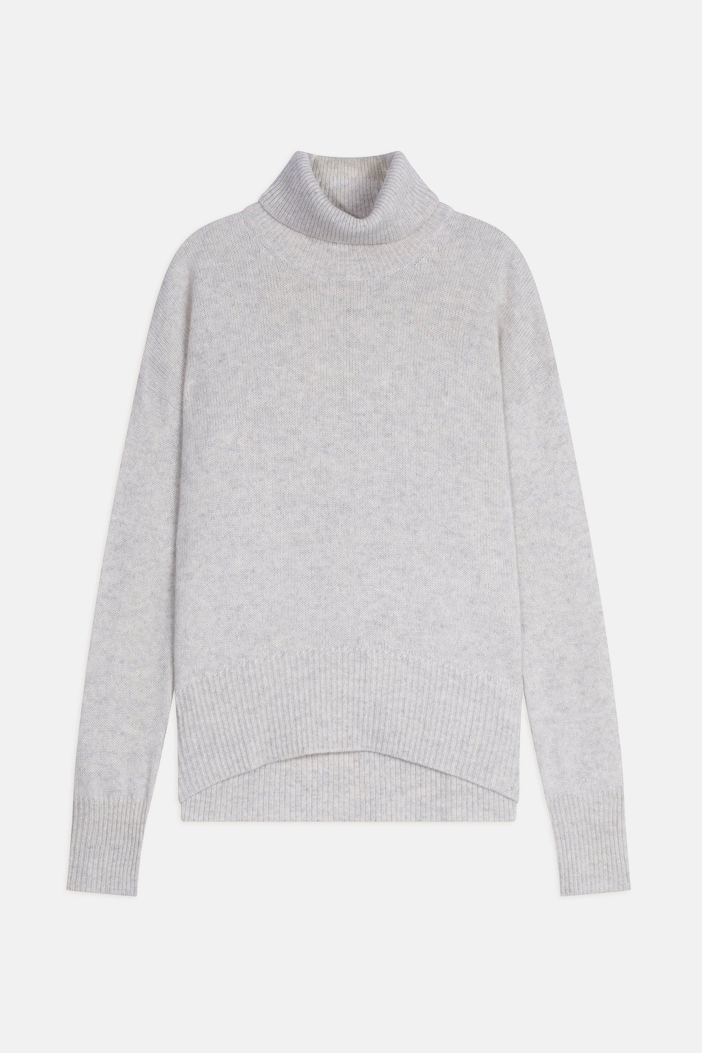 ROMANE pearl grey turtleneck sweater