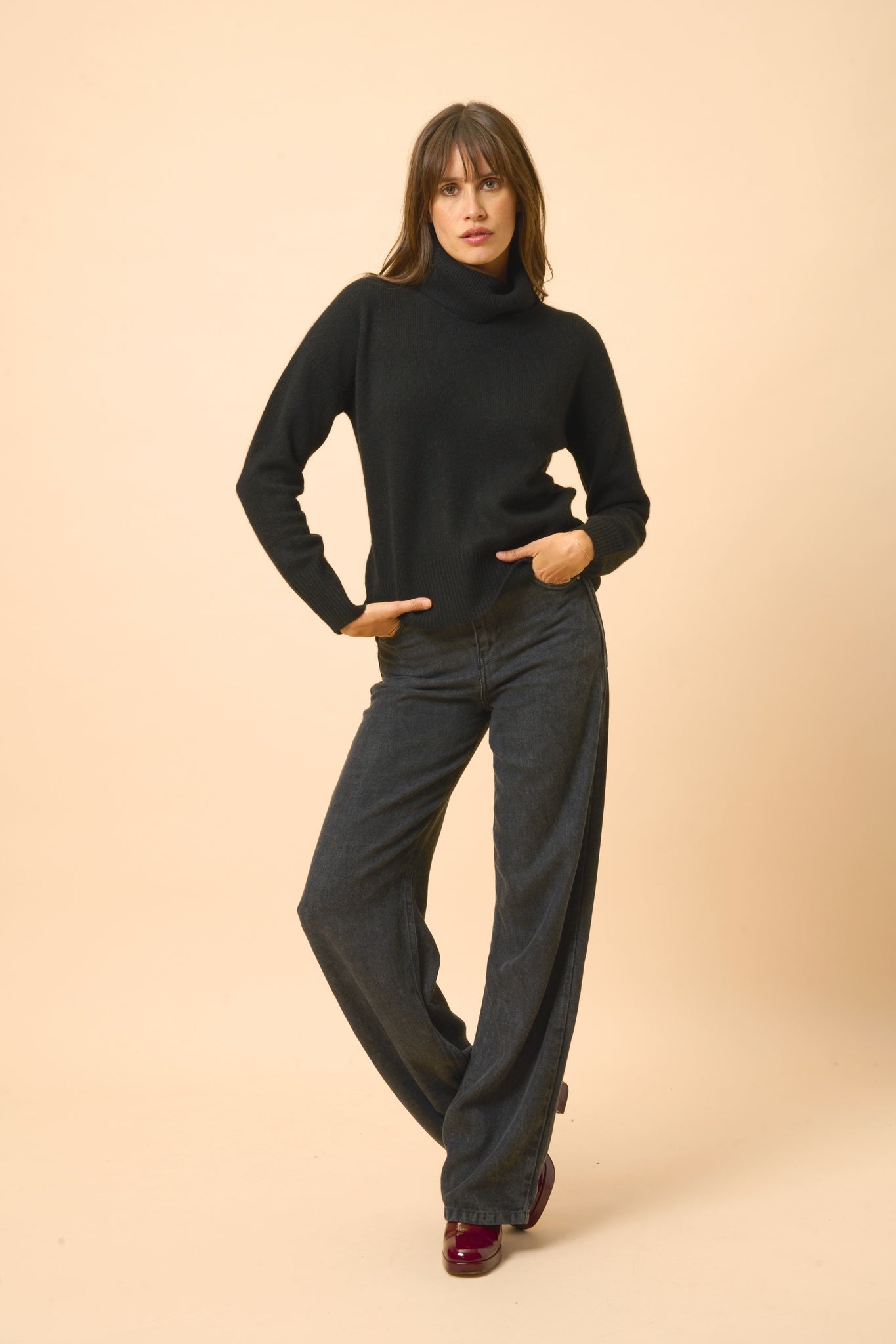 ROMANE black turtleneck sweater